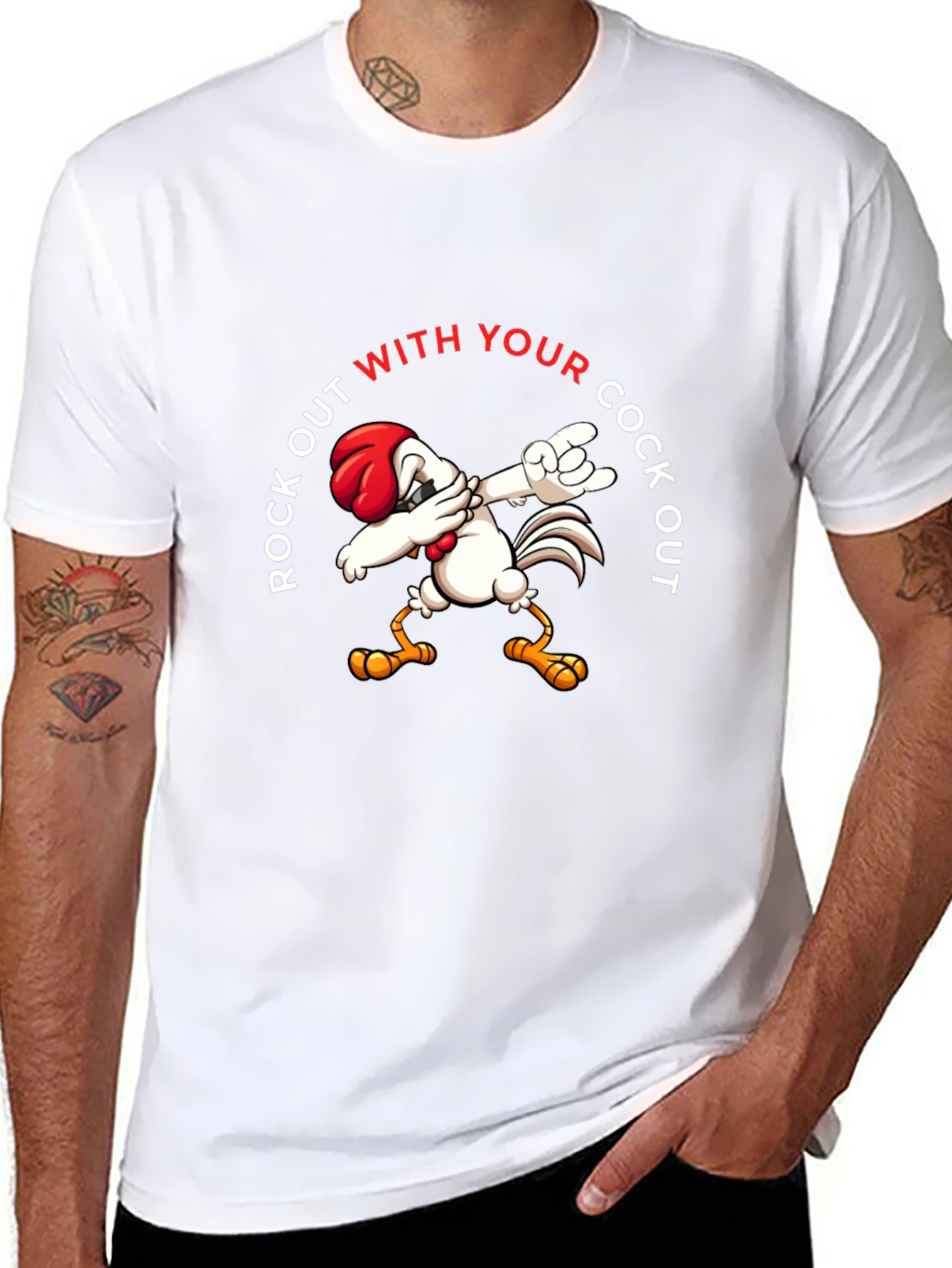 Rock Out Chicken Dab T-Shirt