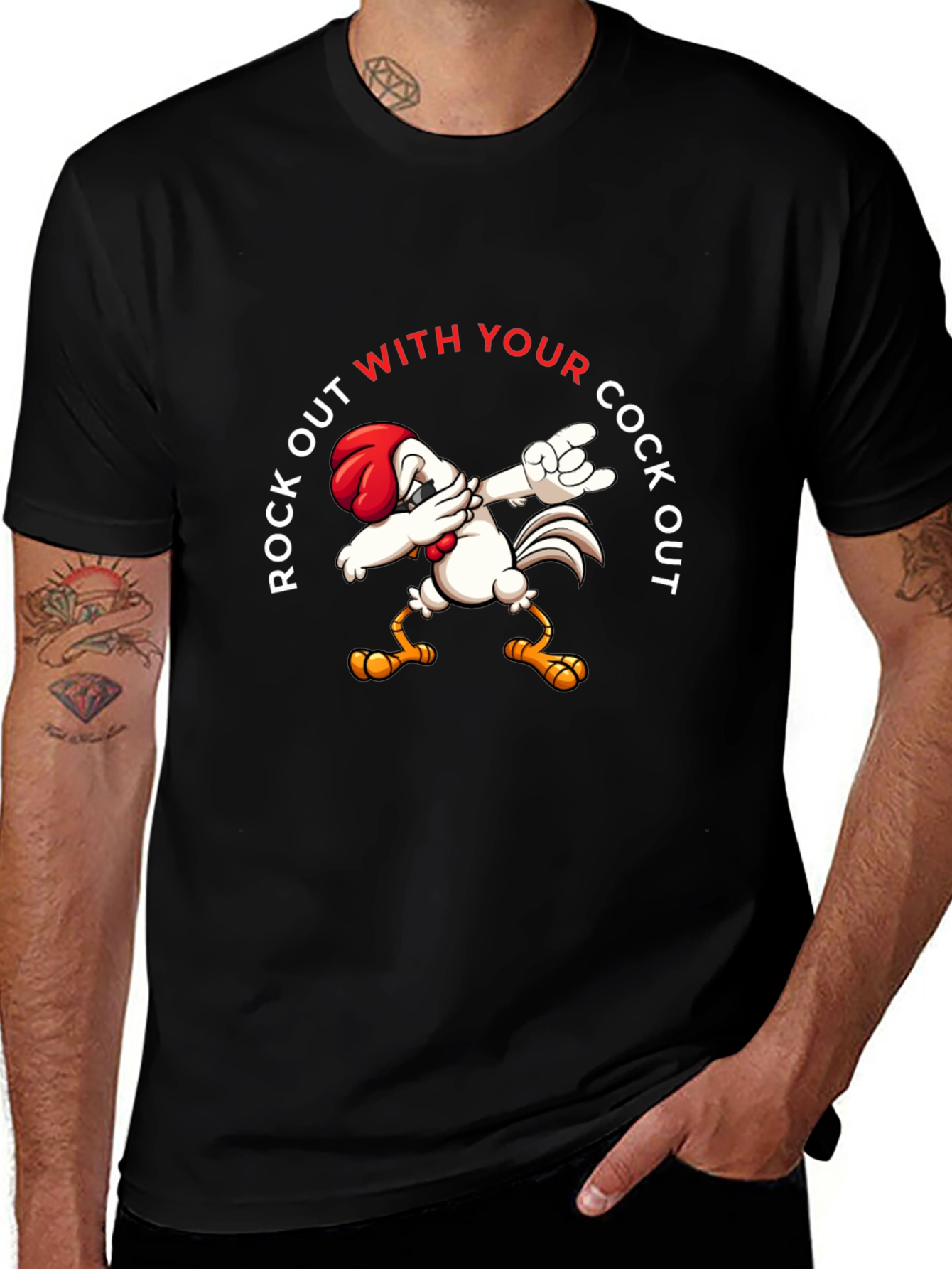 Rock Out Chicken Dab T-Shirt