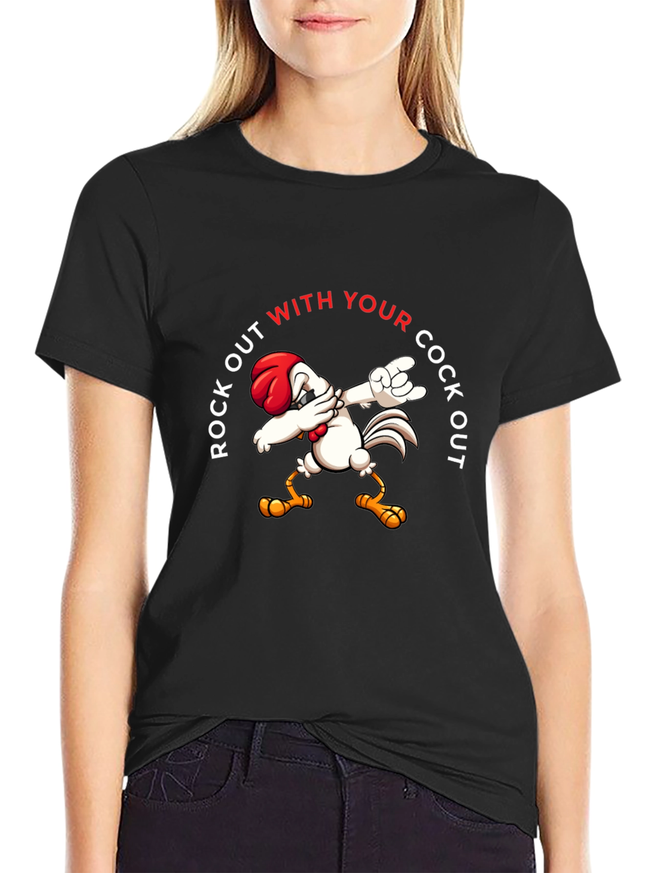 Rock Out Chicken Dab T-Shirt