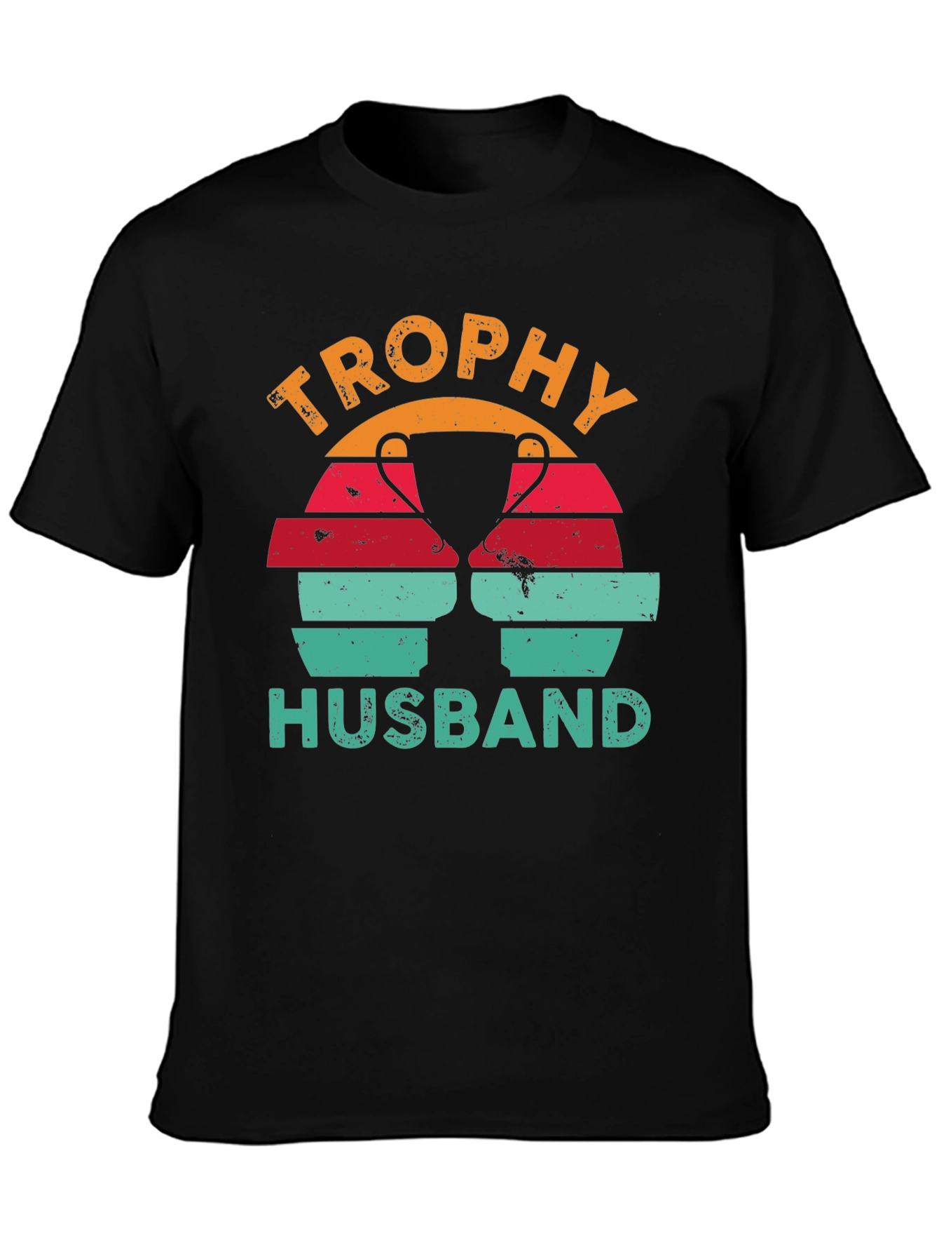 Trophy Husband Graphic Tee Retro Design