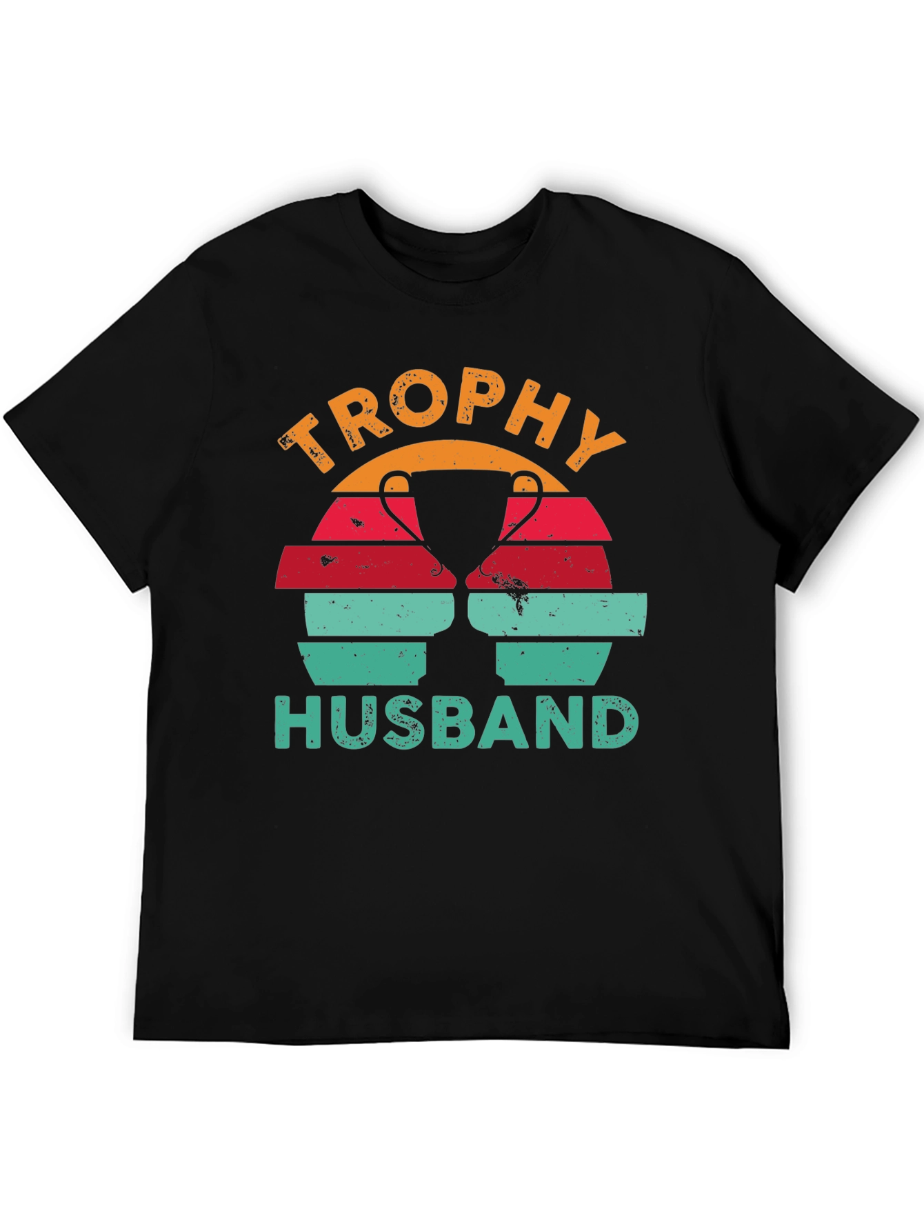 Trophy Husband Graphic Tee Retro Design
