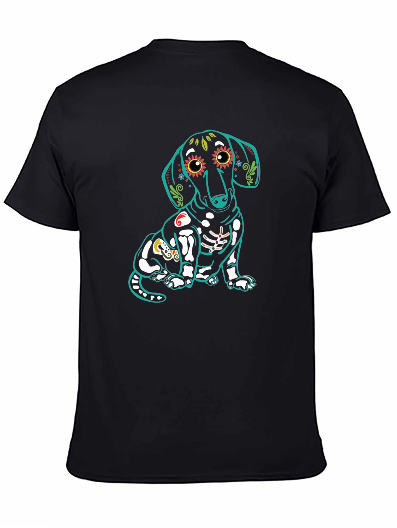 Dachshund Skeleton T-Shirt - Sugar Skull Dog Tee