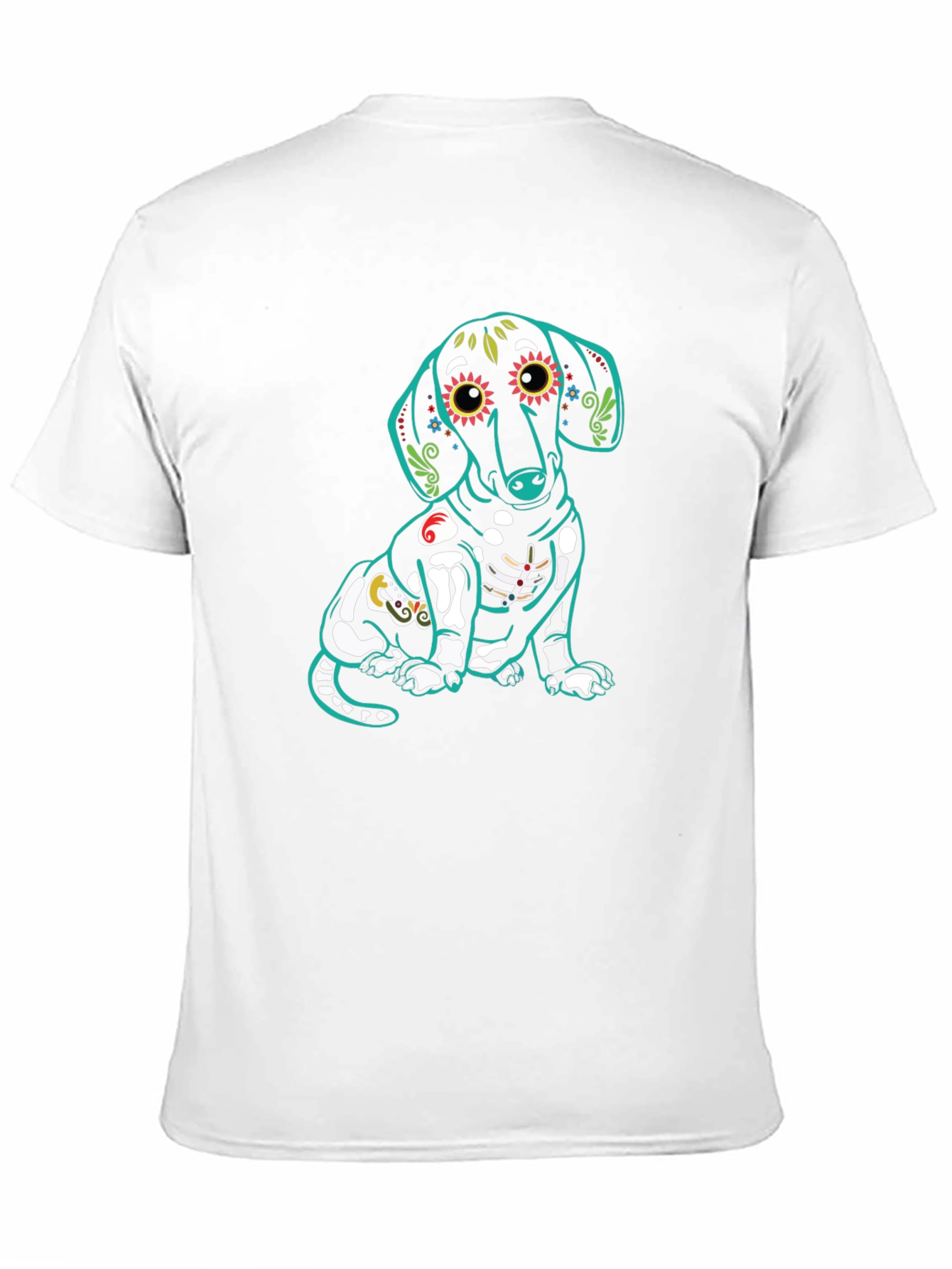 Dachshund Skeleton T-Shirt - Sugar Skull Dog Tee