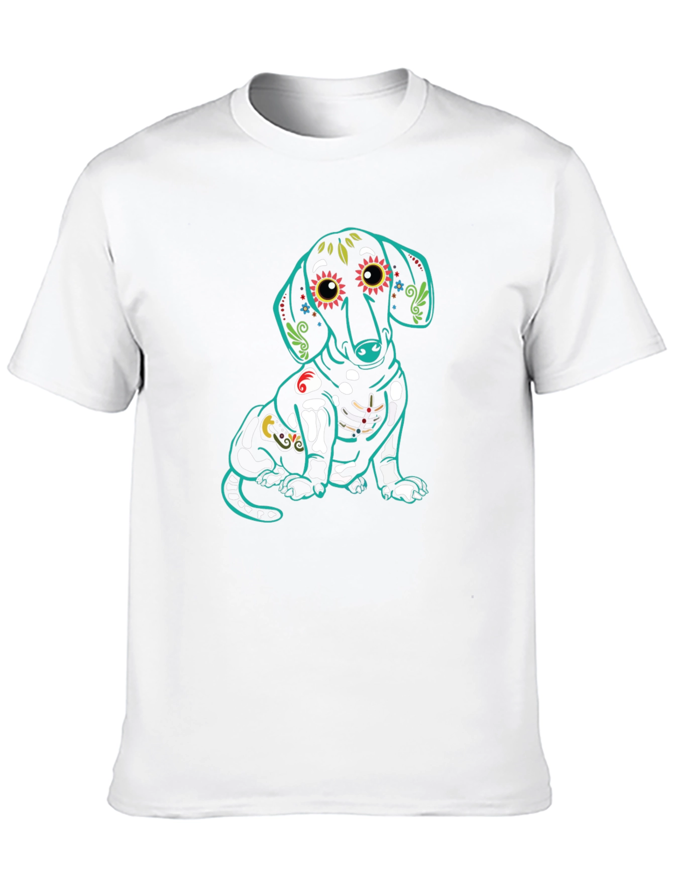 Dachshund Skeleton T-Shirt - Sugar Skull Dog Tee