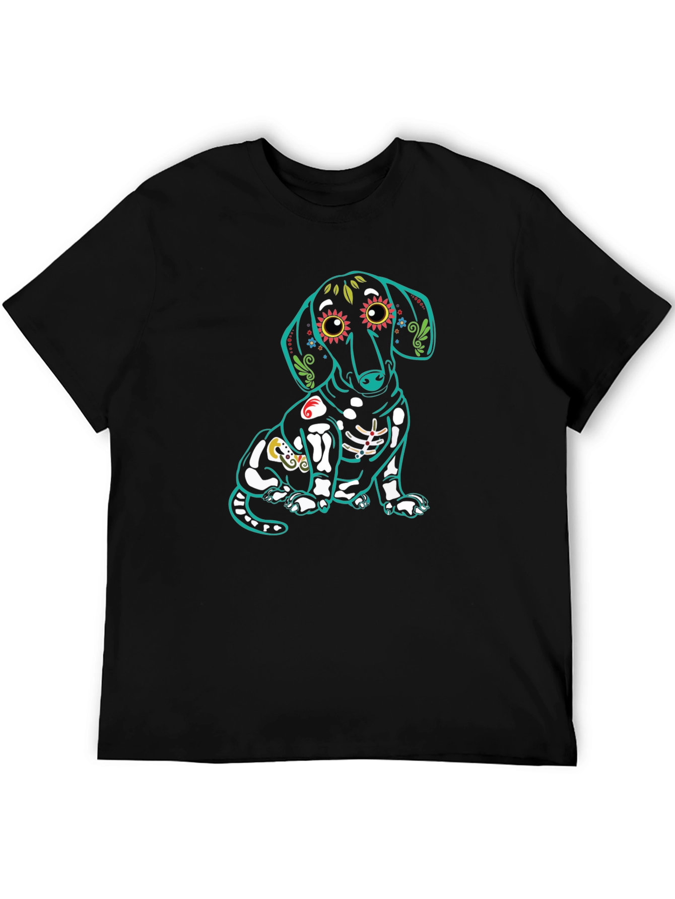 Dachshund Skeleton T-Shirt - Sugar Skull Dog Tee