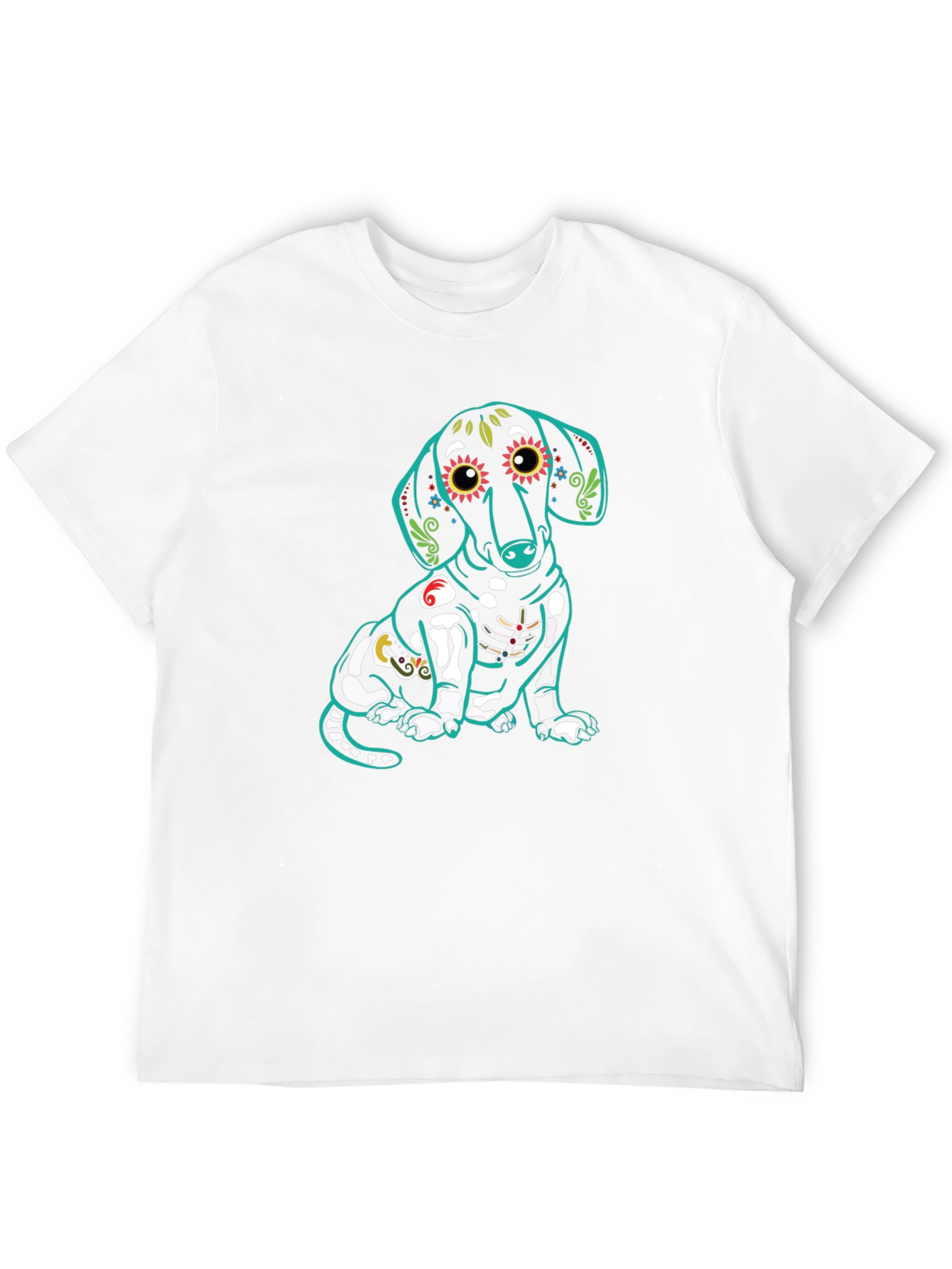 Dachshund Skeleton T-Shirt - Sugar Skull Dog Tee