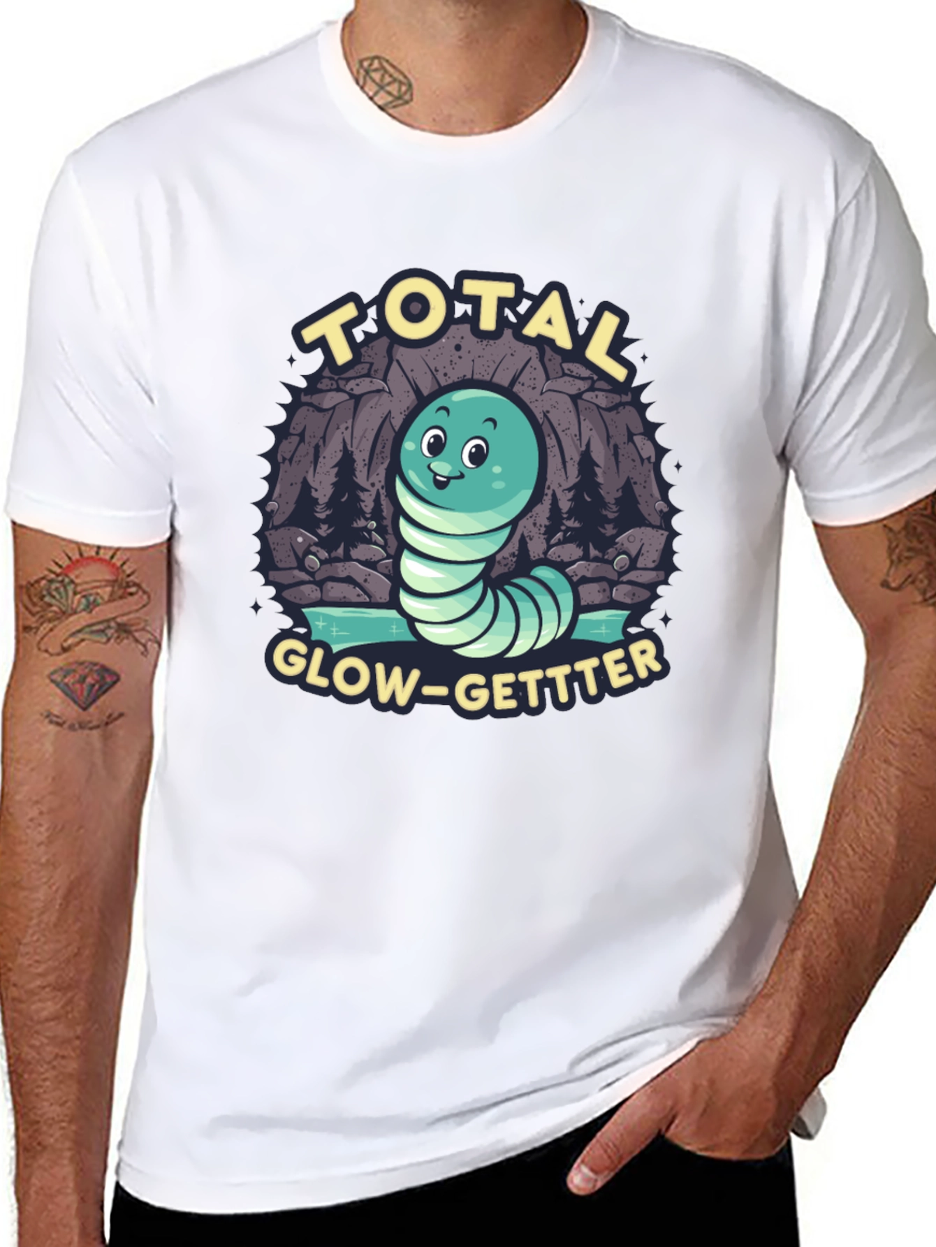 Total Glow-Getter Worm Graphic T-Shirt