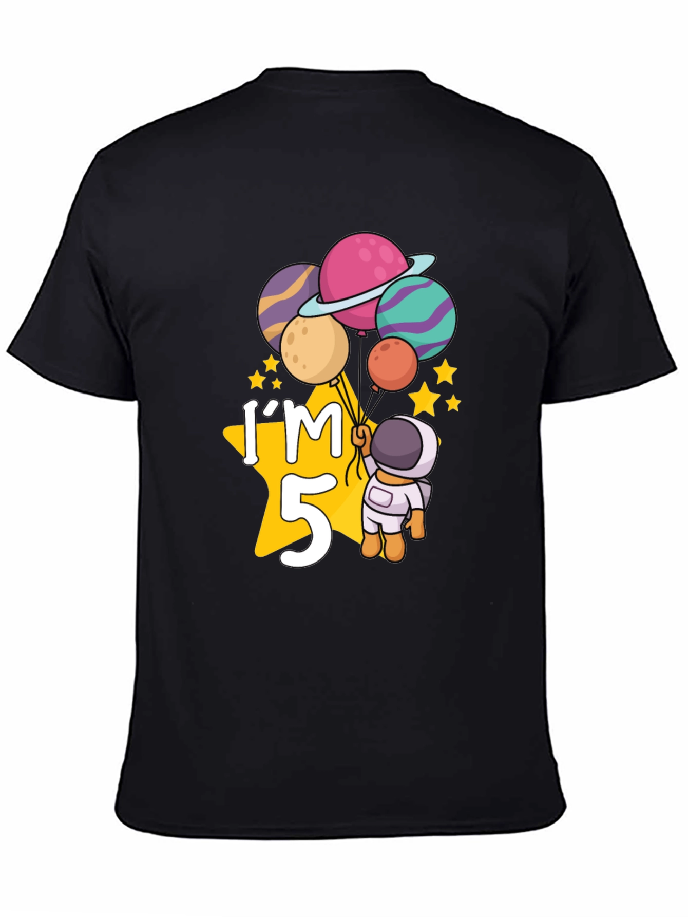 5th Birthday Astronaut Planet T-Shirt