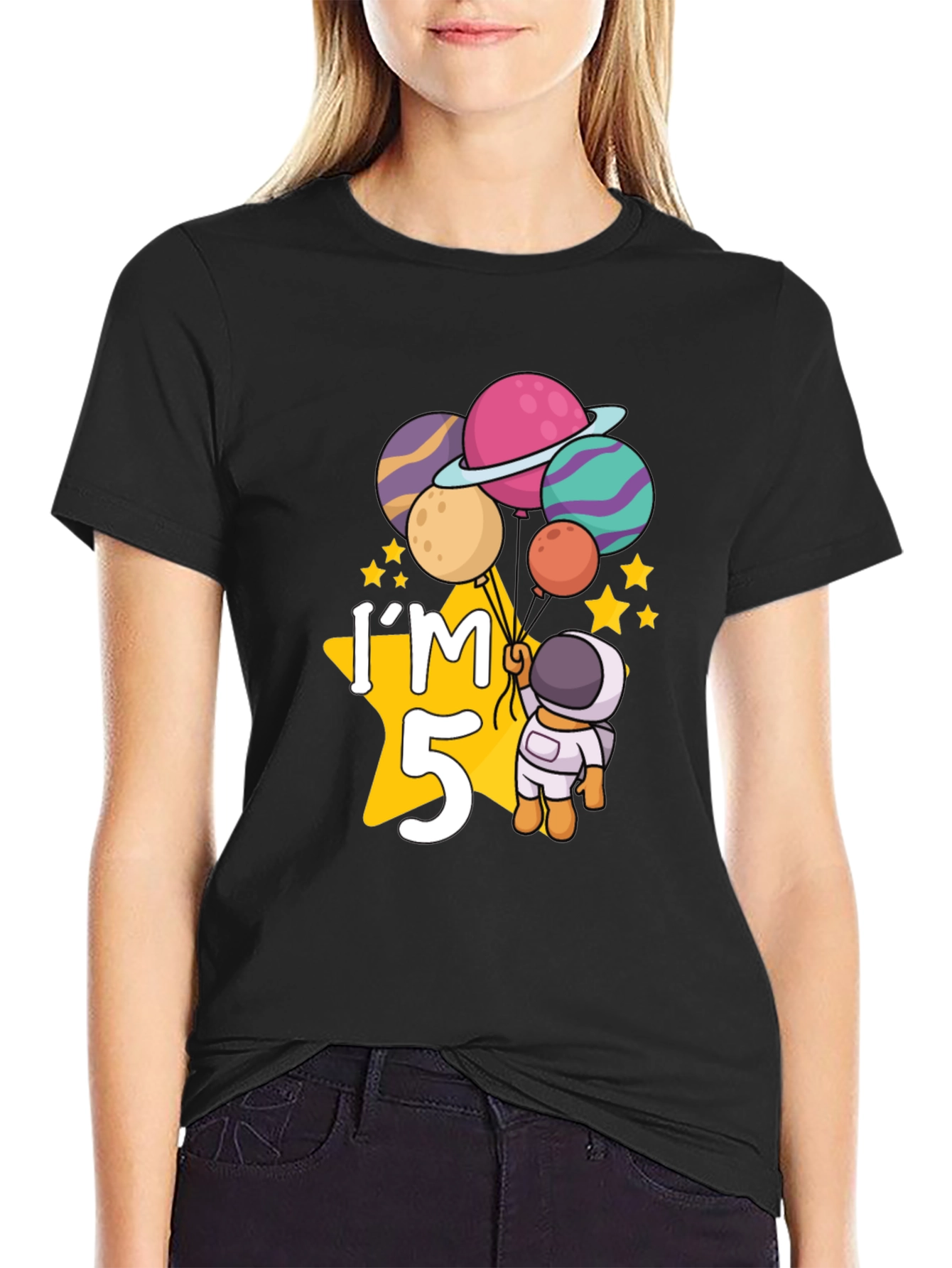 5th Birthday Astronaut Planet T-Shirt