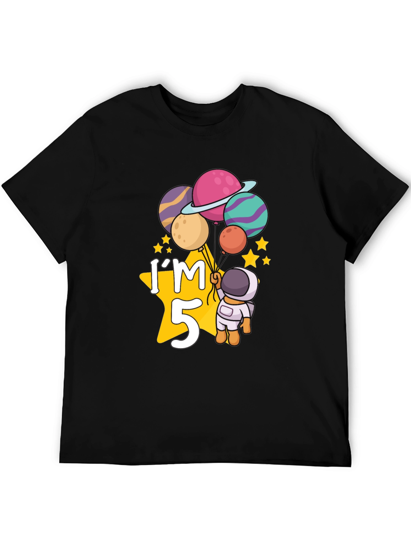 5th Birthday Astronaut Planet T-Shirt