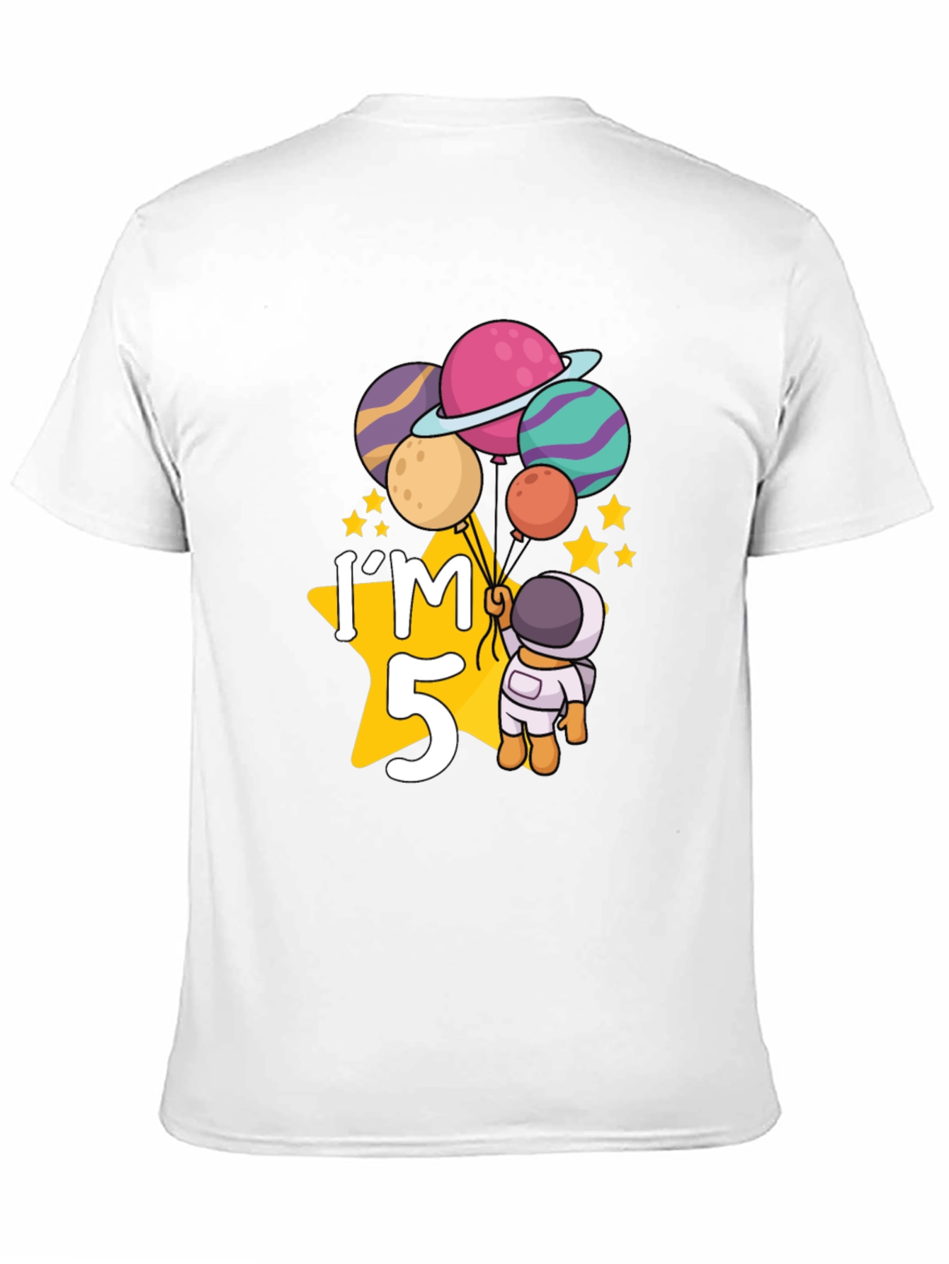 5th Birthday Astronaut Planet T-Shirt