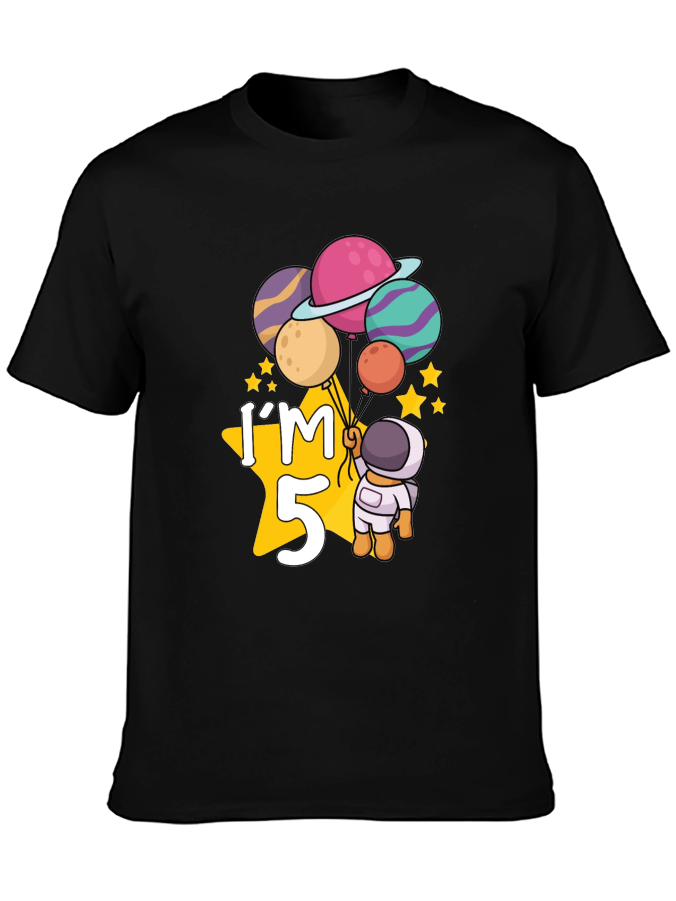 5th Birthday Astronaut Planet T-Shirt