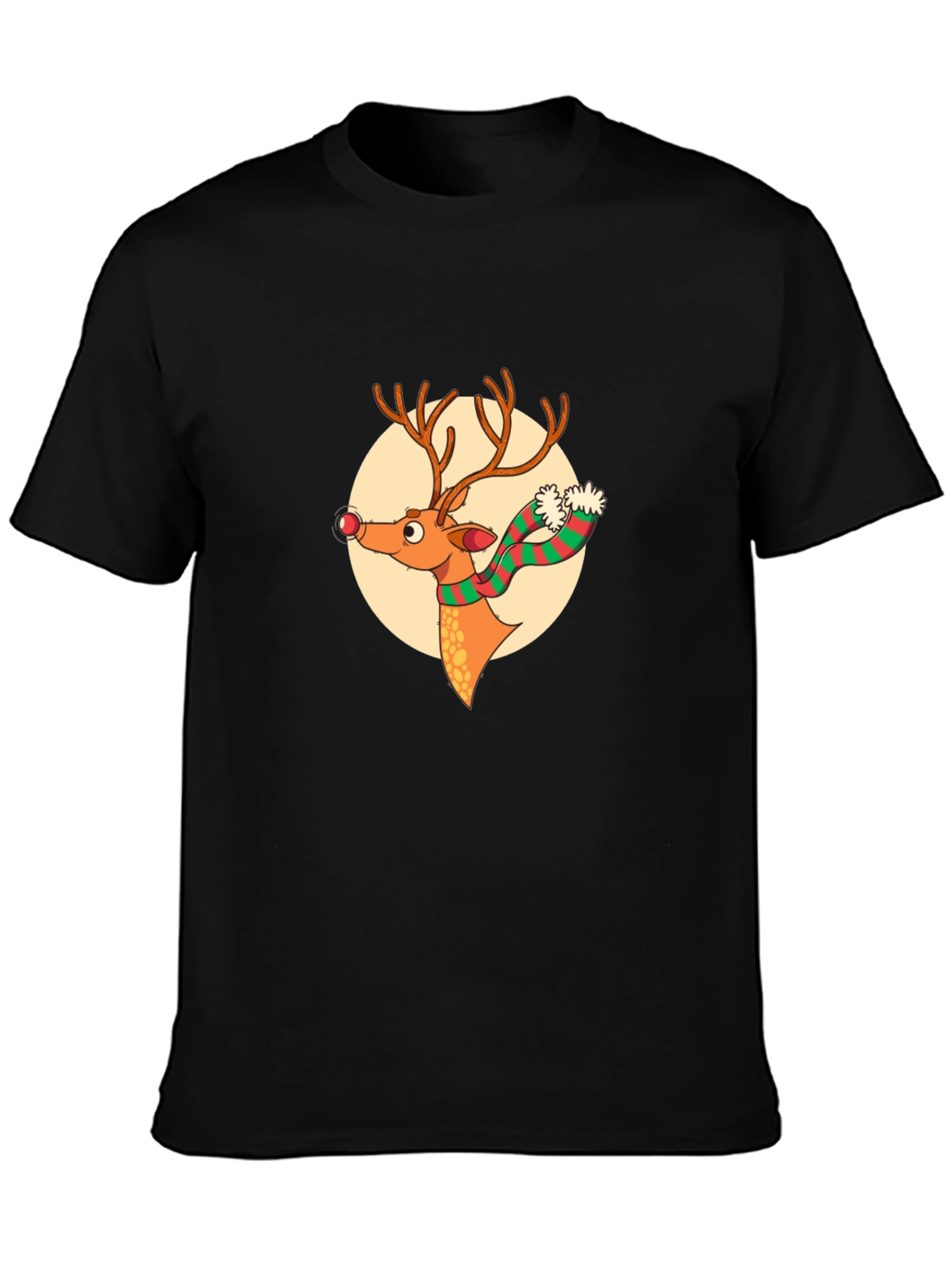 Festive Reindeer Graphic Tee - Holiday Style