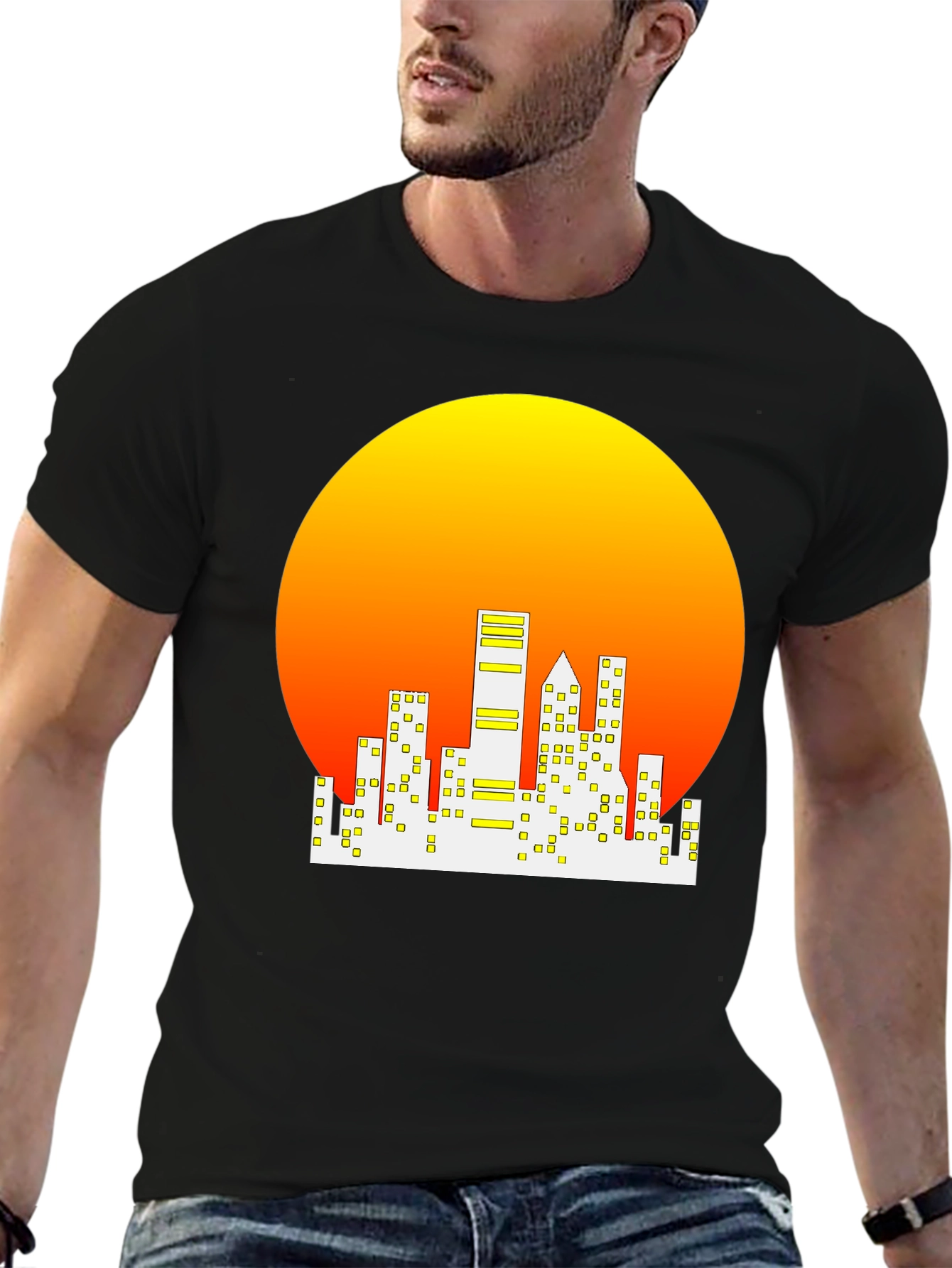 Sunset Cityscape Graphic Tee