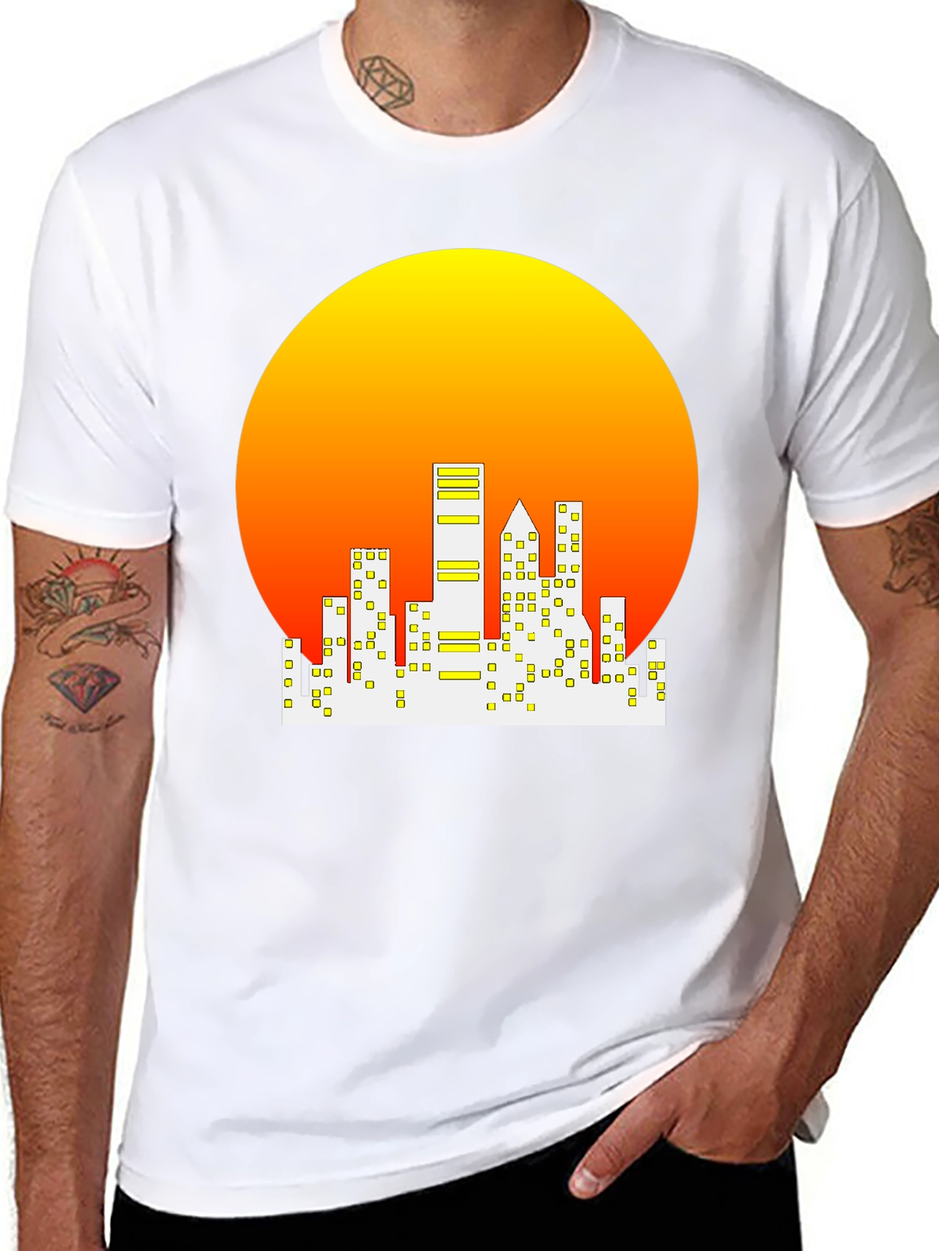 Sunset Cityscape Graphic Tee