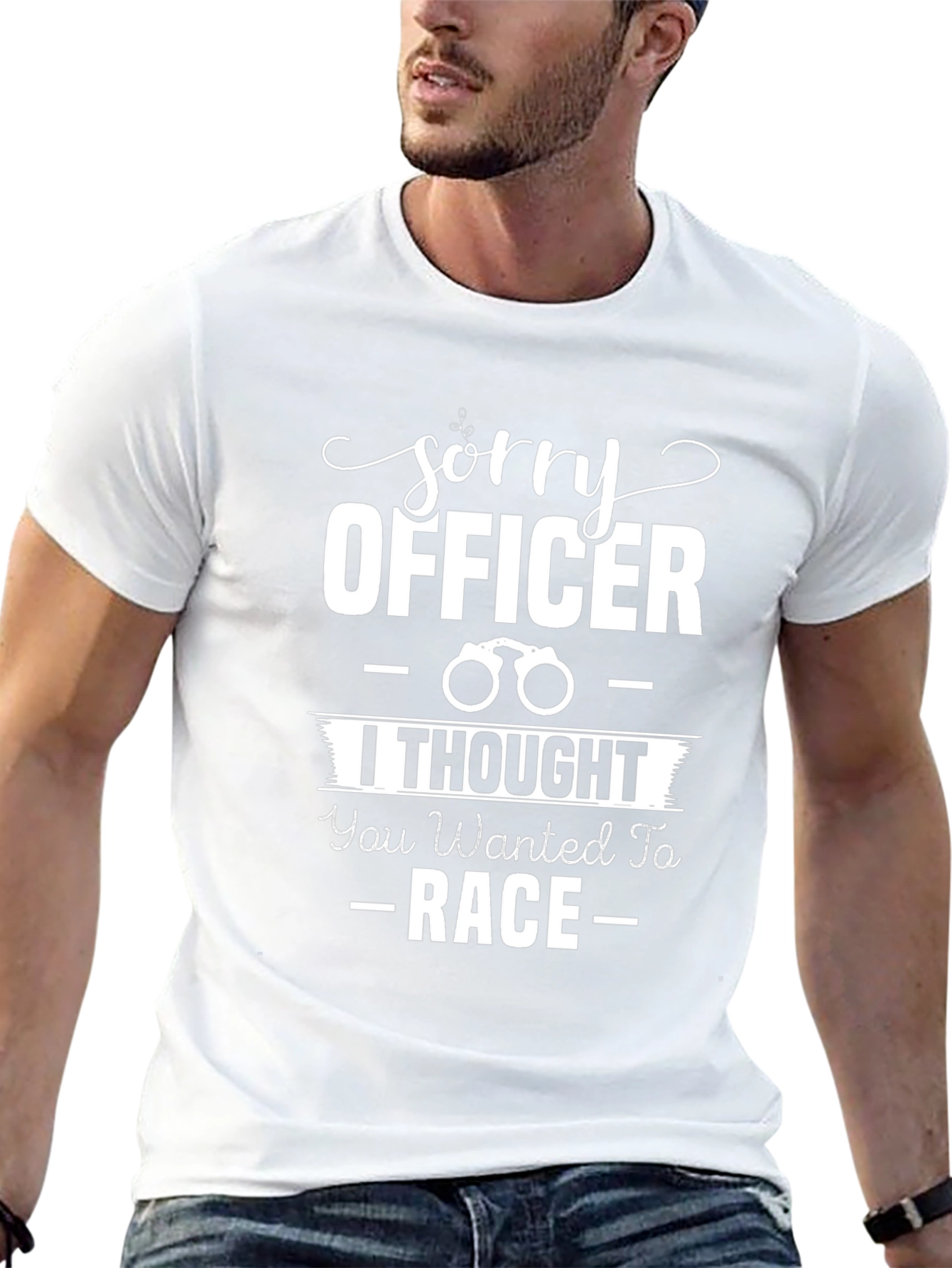 Sorry Officer Race Graphic Tee