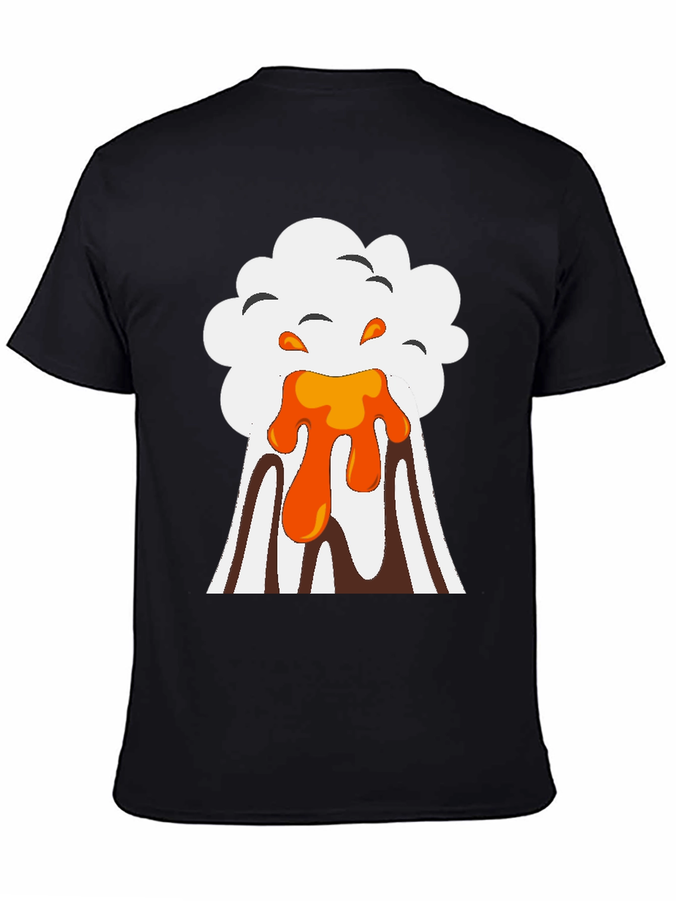 Volcano Eruption Graphic Tee - Black