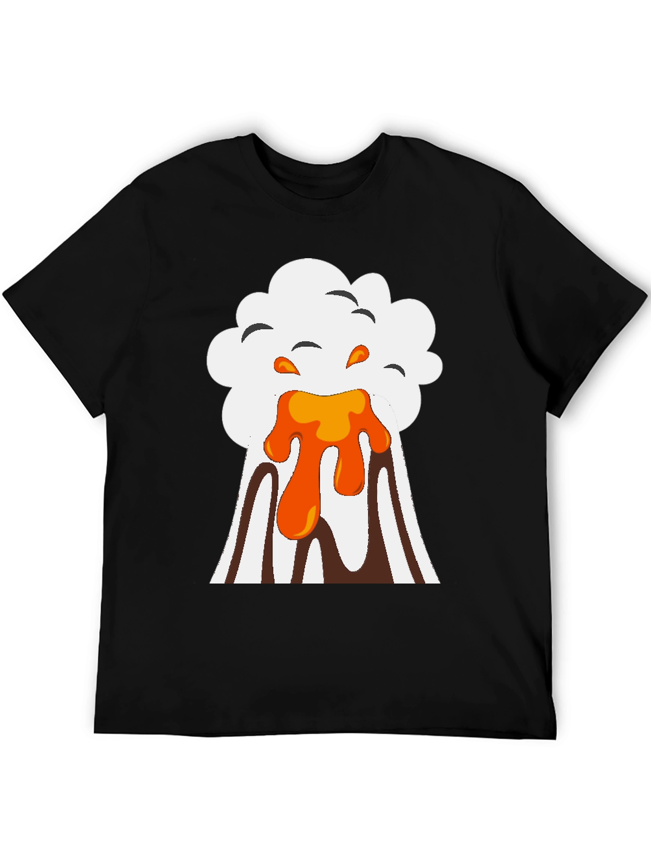 Volcano Eruption Graphic Tee - Black
