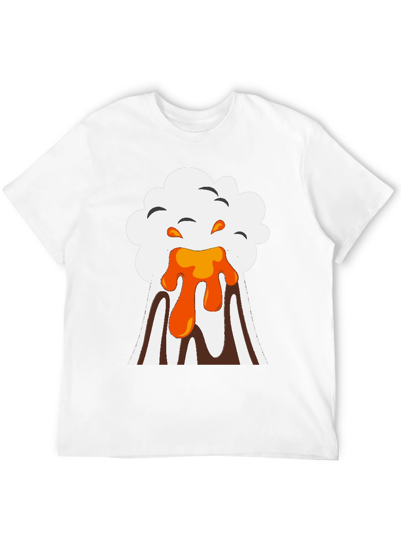 Volcano Eruption Graphic Tee - Black