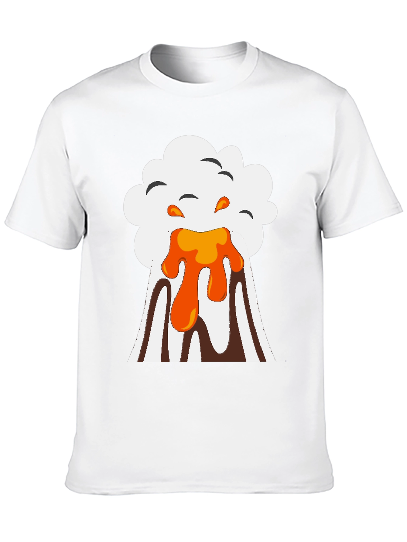 Volcano Eruption Graphic Tee - Black