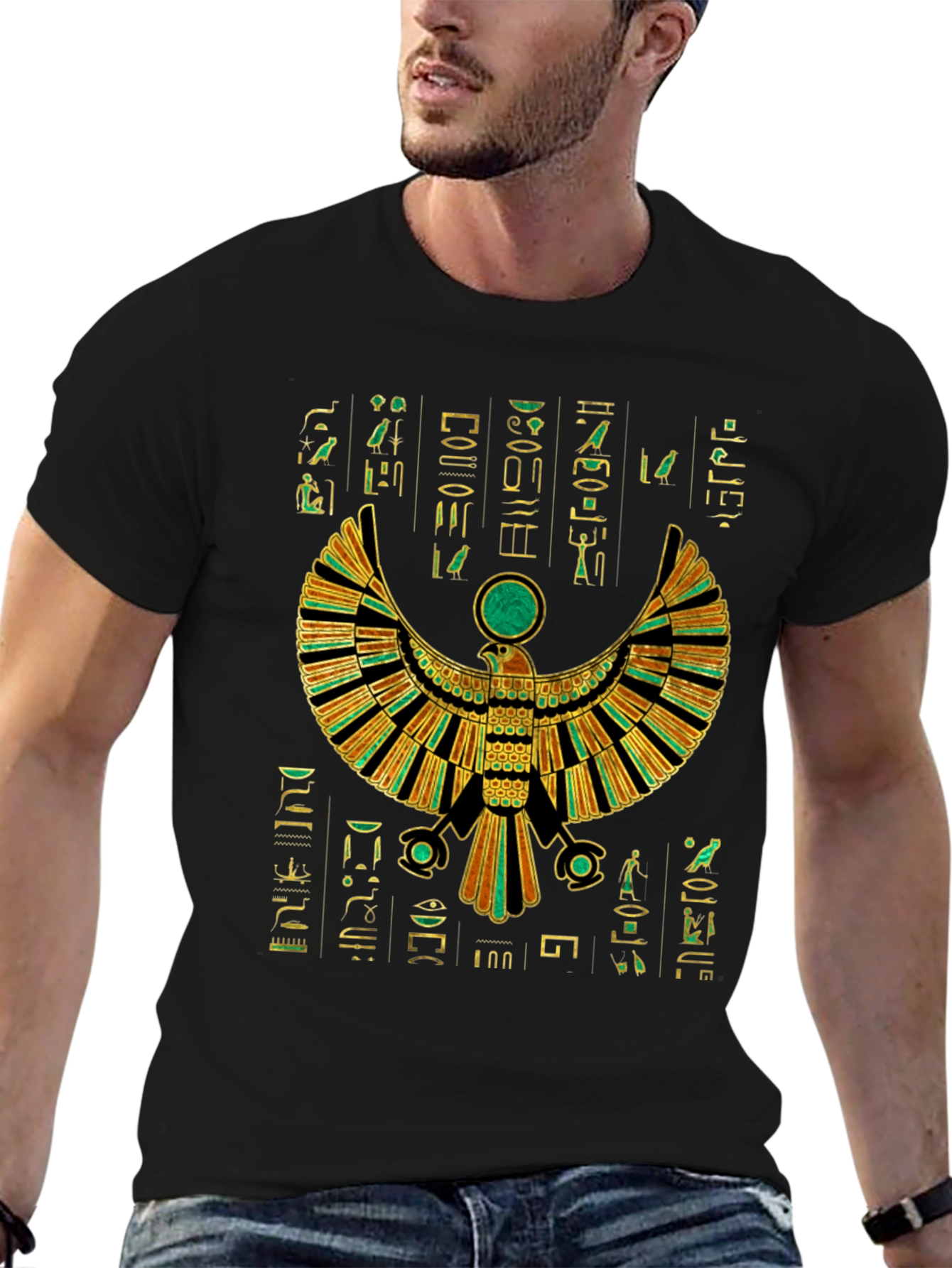 Egyptian Hieroglyph Graphic T-Shirt
