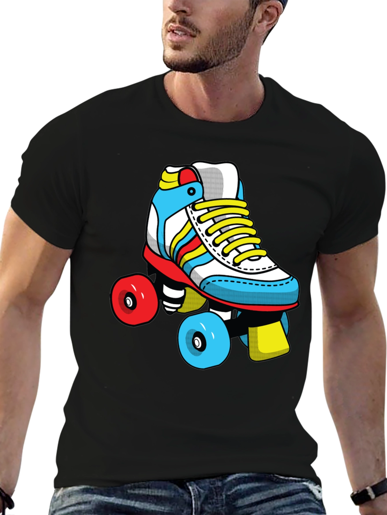 Retro Roller Skate Graphic T-Shirt