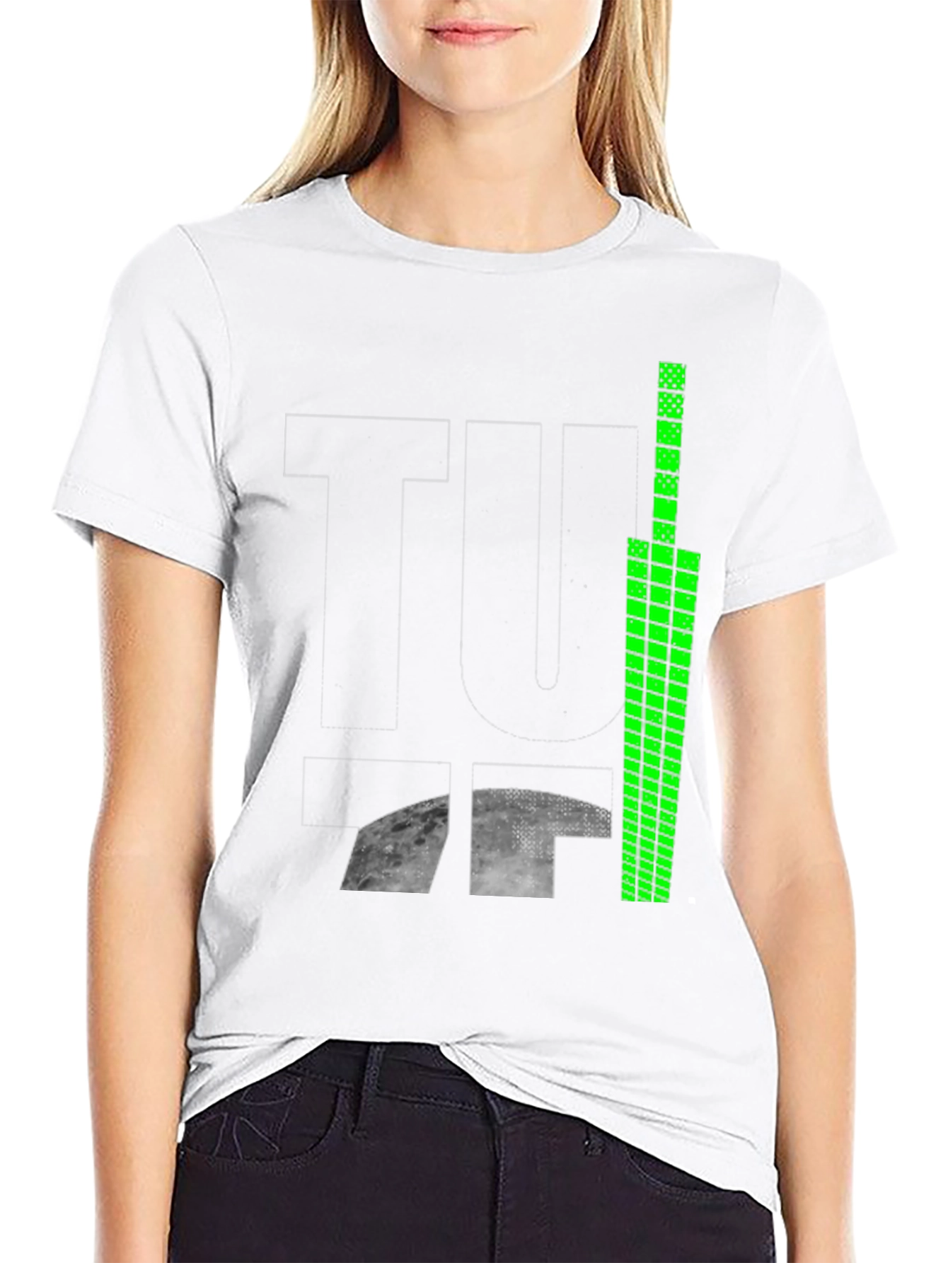 Tuff Moon Graphic Tee - Black Cotton Blend