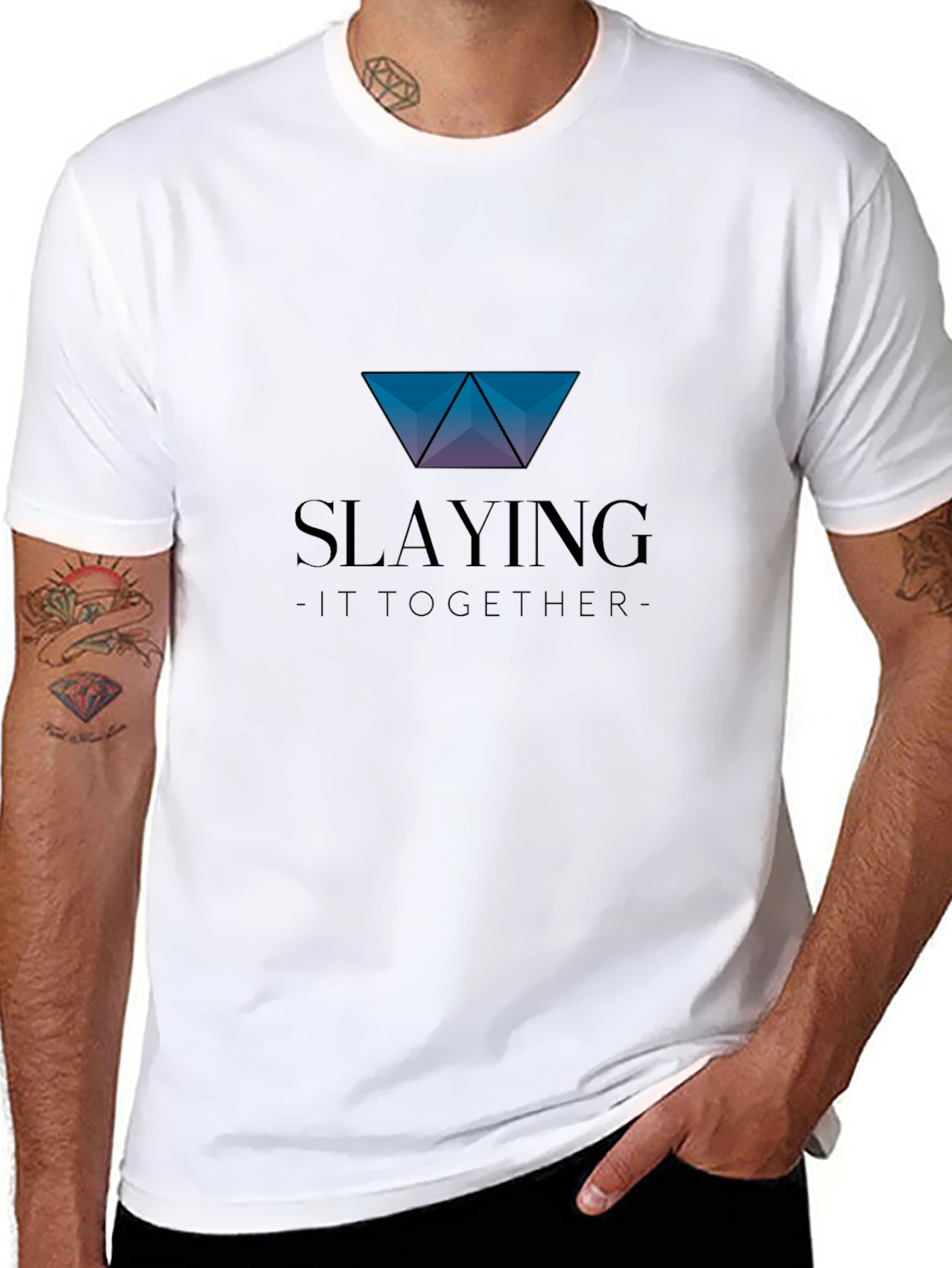 Slaying It Together Graphic Tee - Stylish Black T-Shirt