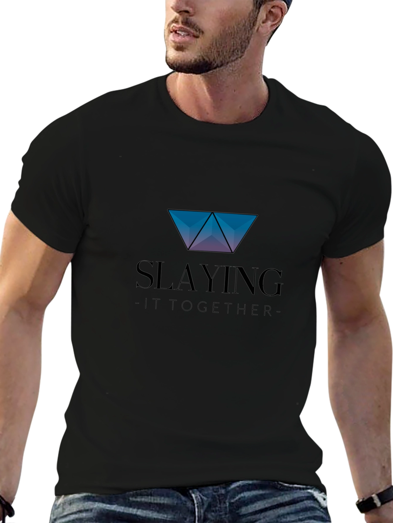 Slaying It Together Graphic Tee - Stylish Black T-Shirt