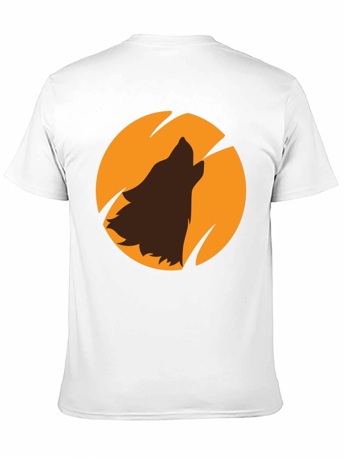Wolf Howling at Moon Black Graphic T-Shirt