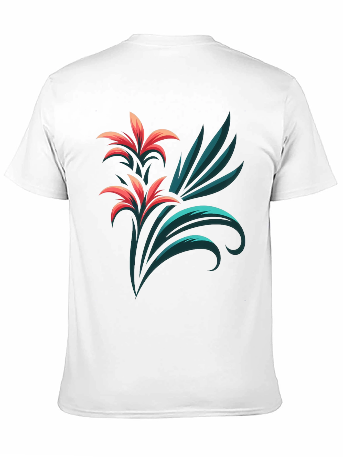 Stylish Black T-Shirt with Floral Graphic Print