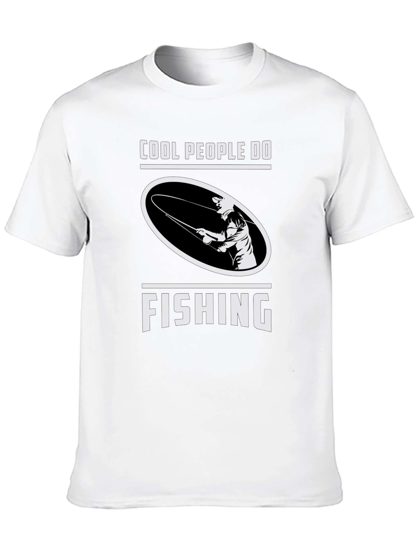 Cool People Fish Black Graphic Tee