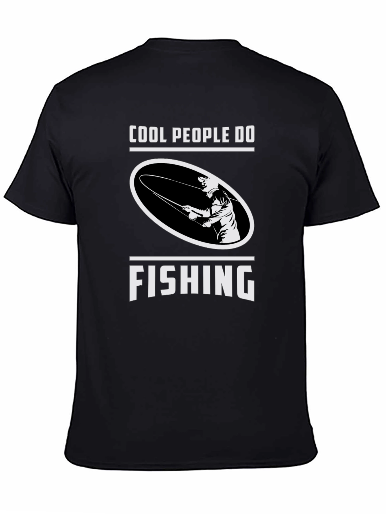 Cool People Fish Black Graphic Tee