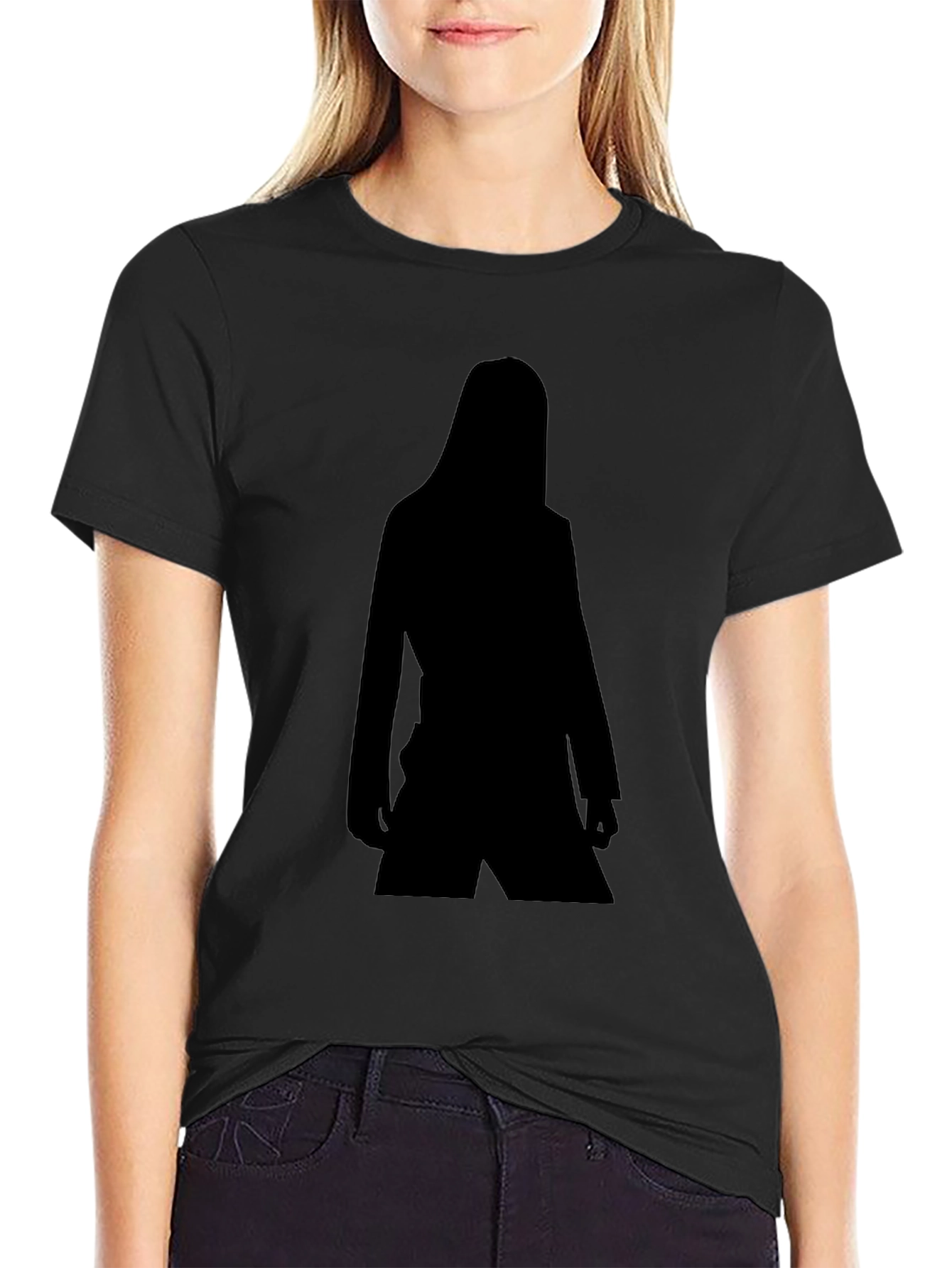 Black Silhouette Graphic Tee - Unisex Casual Style
