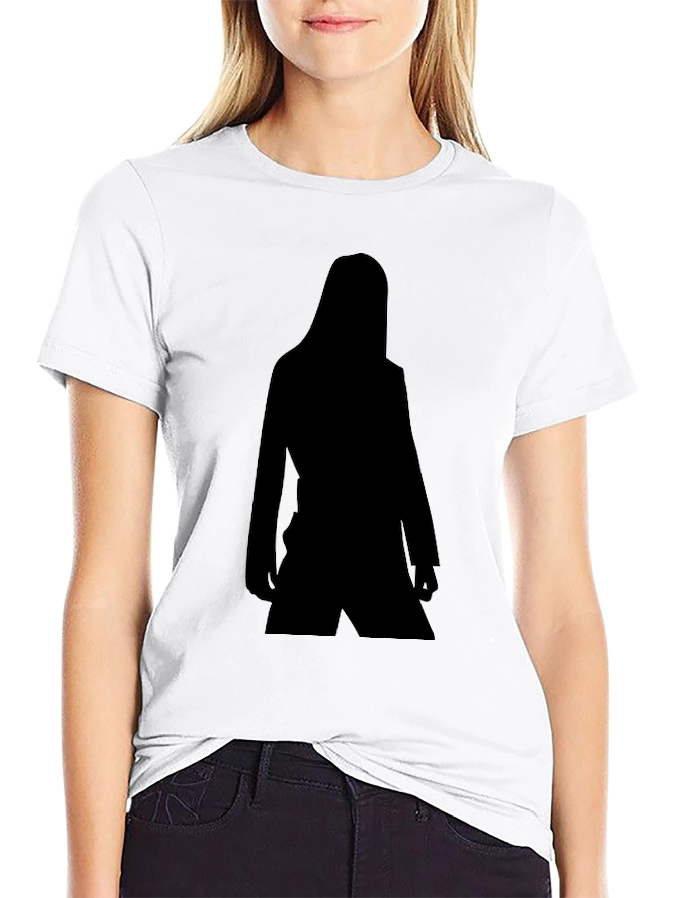 Black Silhouette Graphic Tee - Unisex Casual Style