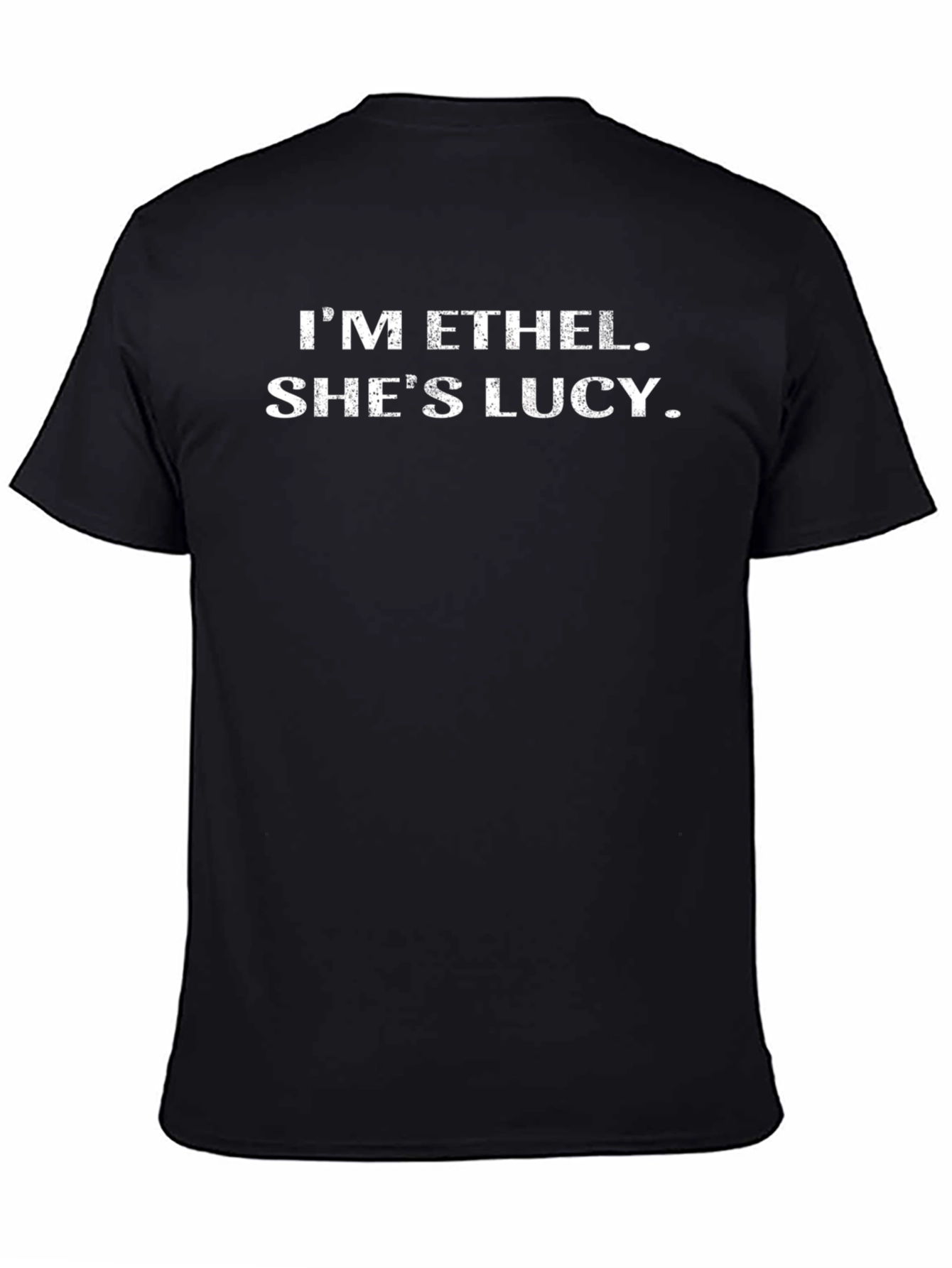 Im Ethel Shes Lucy Black Cotton T-Shirt