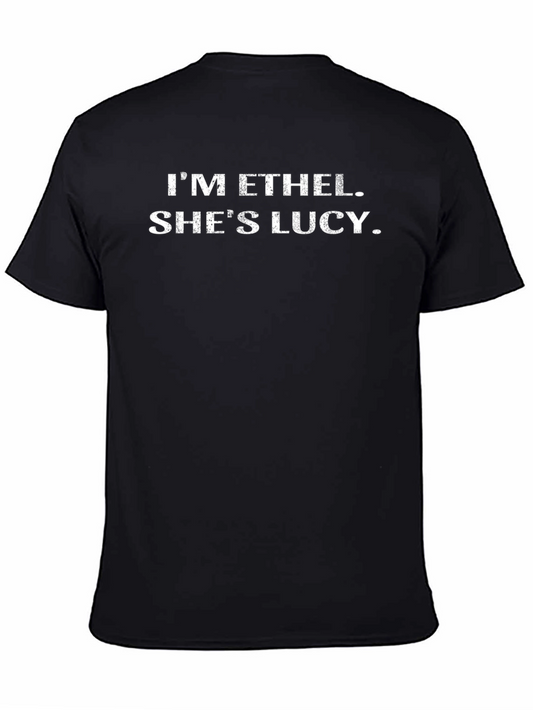 Im Ethel Shes Lucy Black Cotton T-Shirt