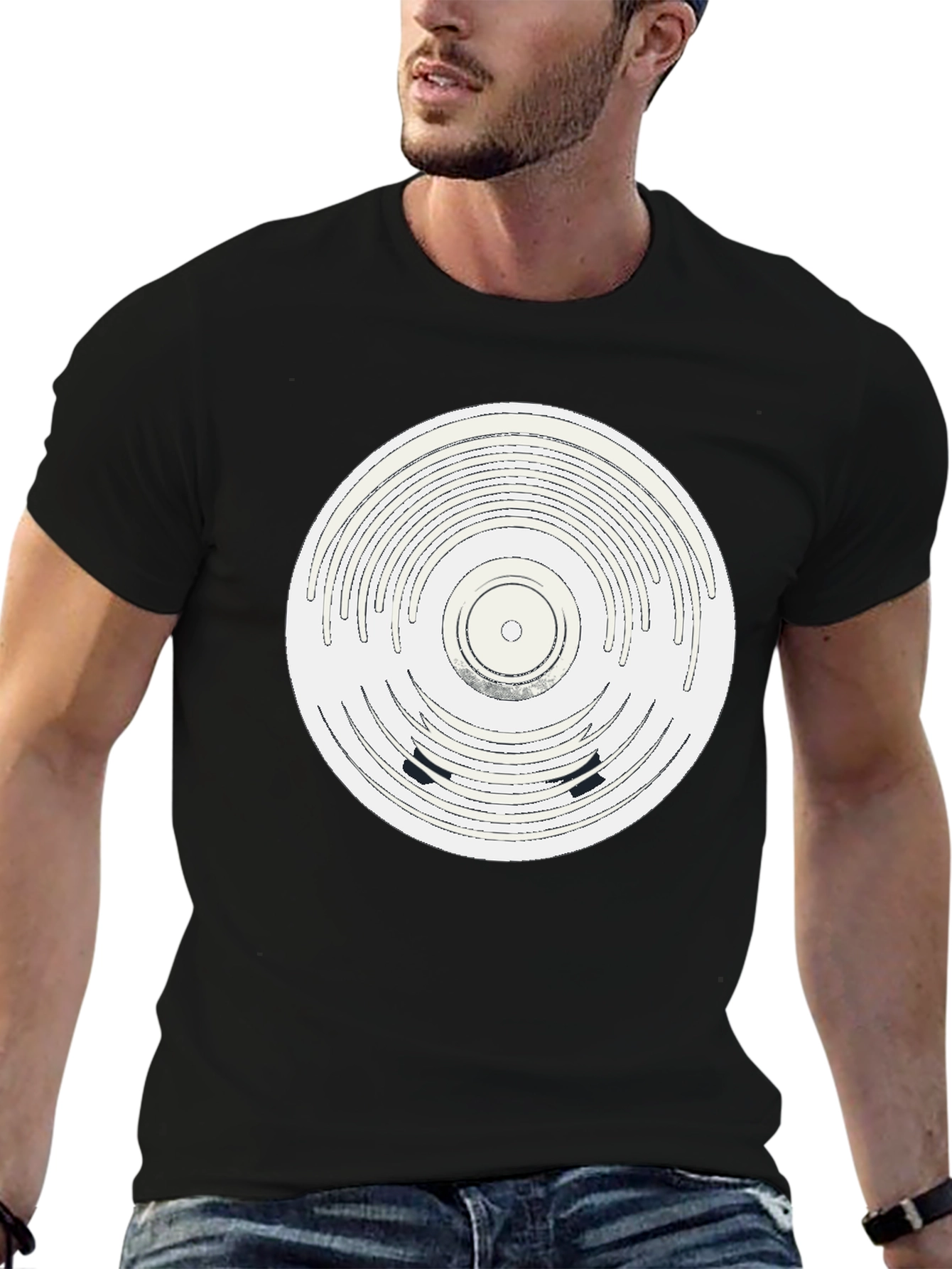Retro Record Design T-Shirt