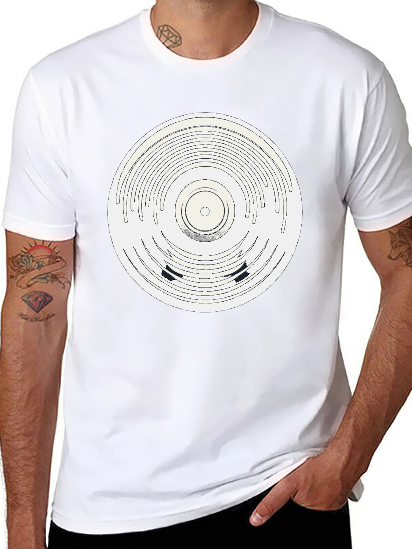 Retro Record Design T-Shirt
