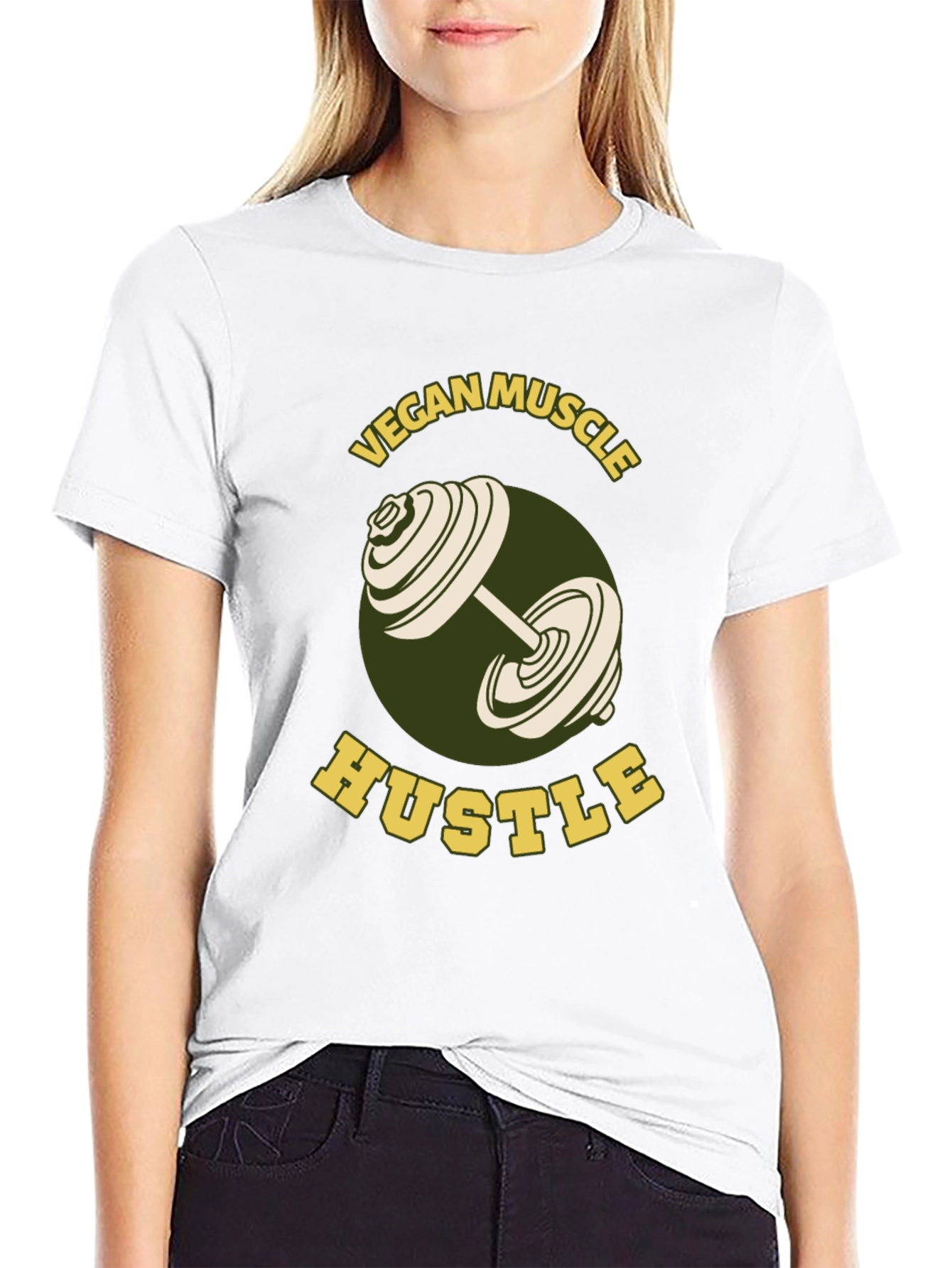 Vegan Muscle Hustle Graphic Tee