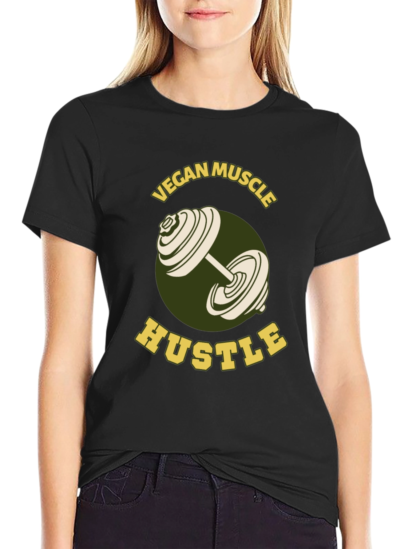 Vegan Muscle Hustle Graphic Tee