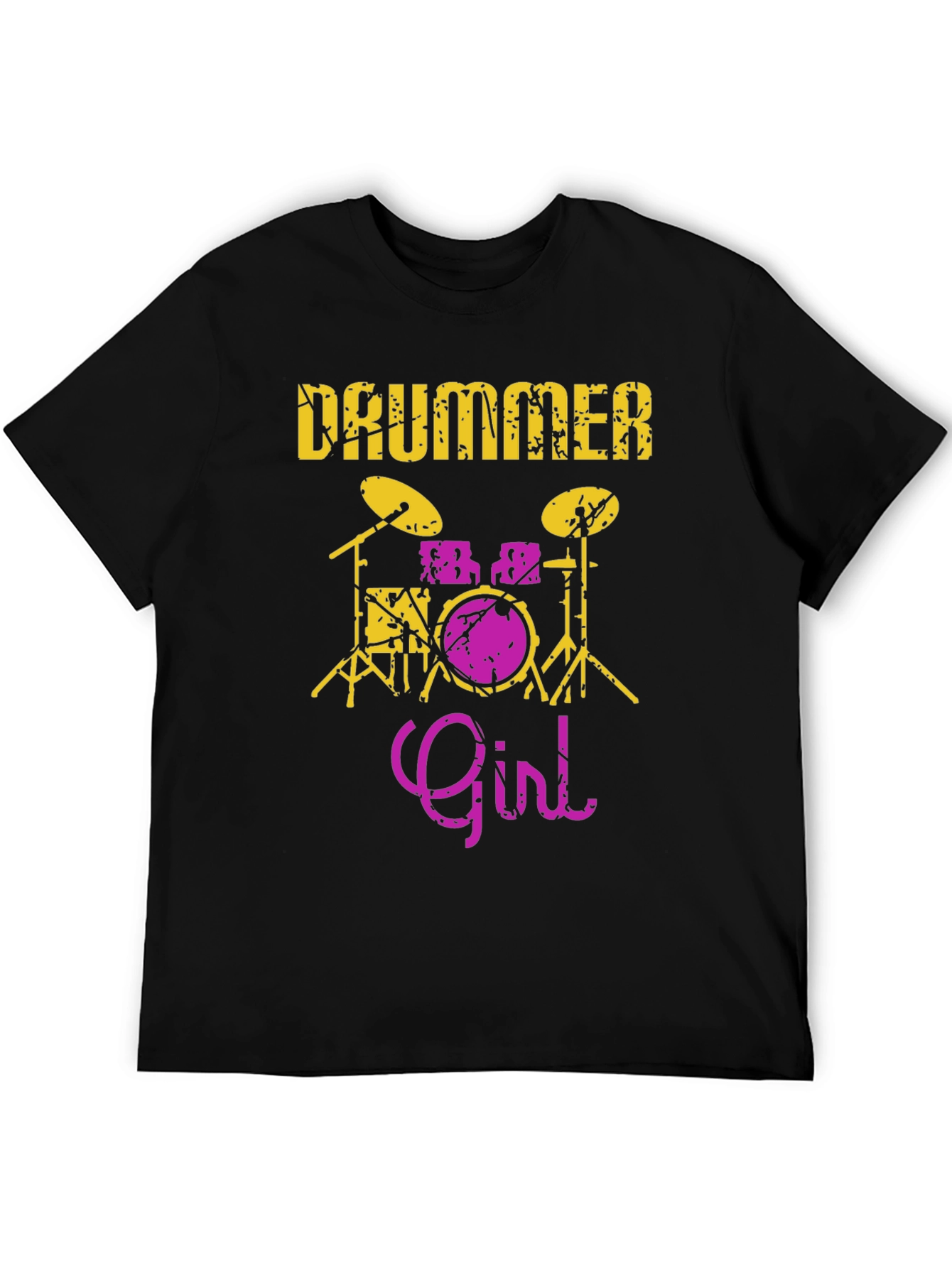 Drummer Girl Graphic Tee - Music Lover Shirt