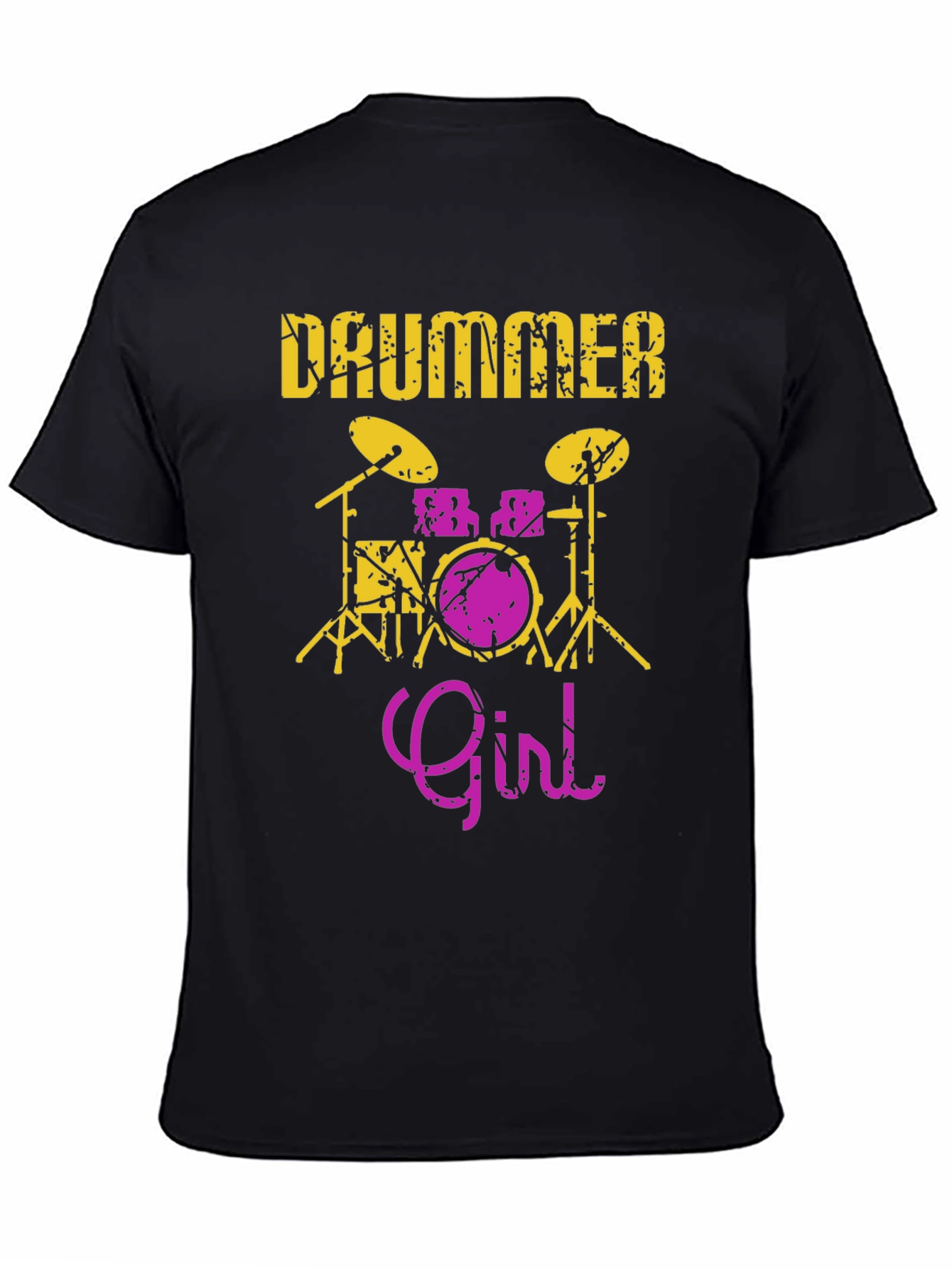 Drummer Girl Graphic Tee - Music Lover Shirt