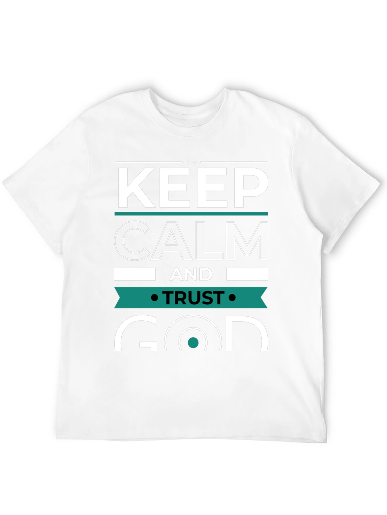 Keep Calm and Trust God Graphic Tee - Black