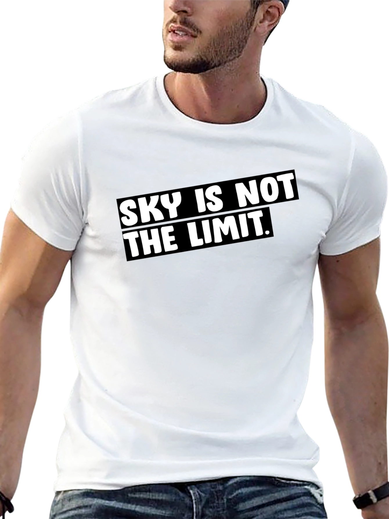 Sky Is Not The Limit Black Graphic Tee