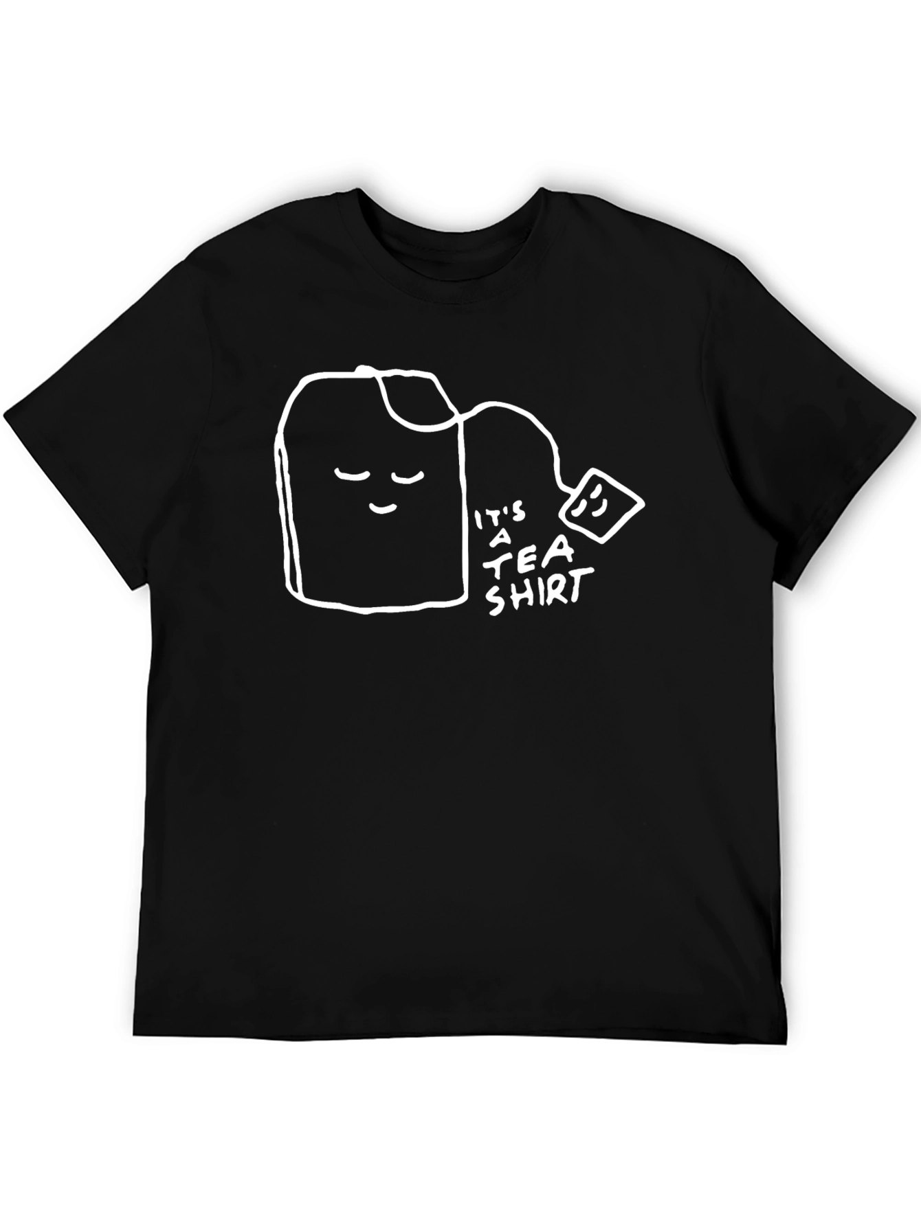 Its A Tea Shirt Black Cotton Tee