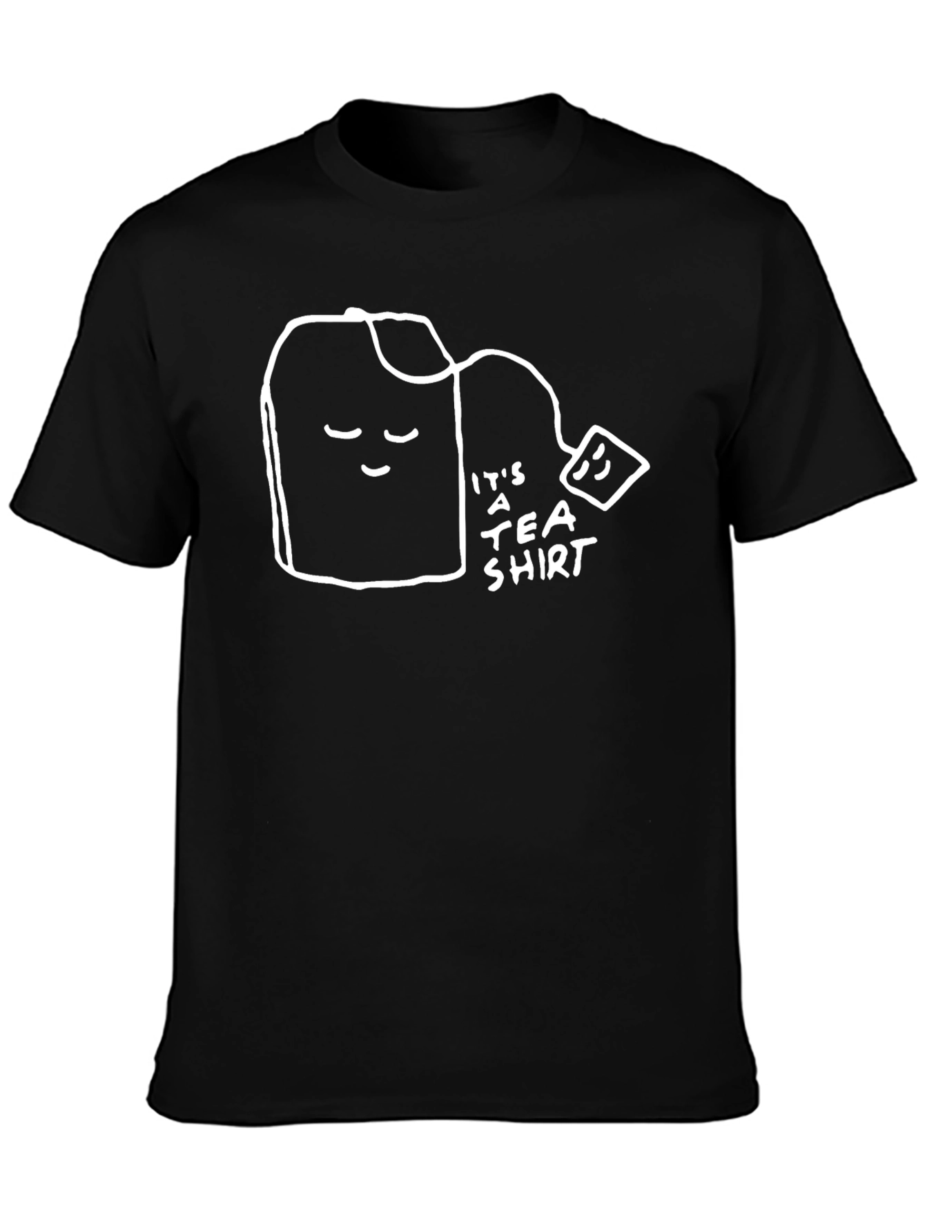 Its A Tea Shirt Black Cotton Tee