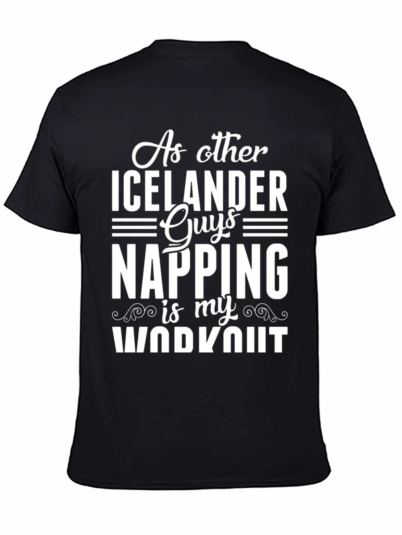Funny Iceland Napping Workout T-Shirt