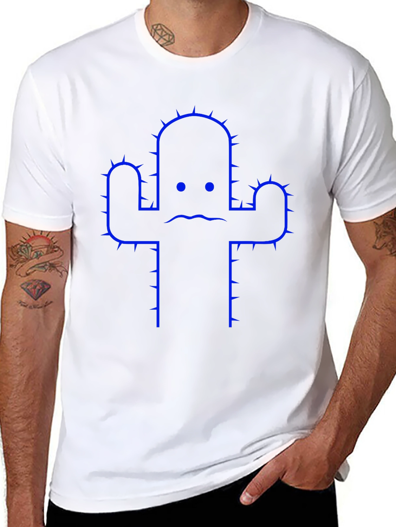 Sad Cactus Graphic Tee - Black