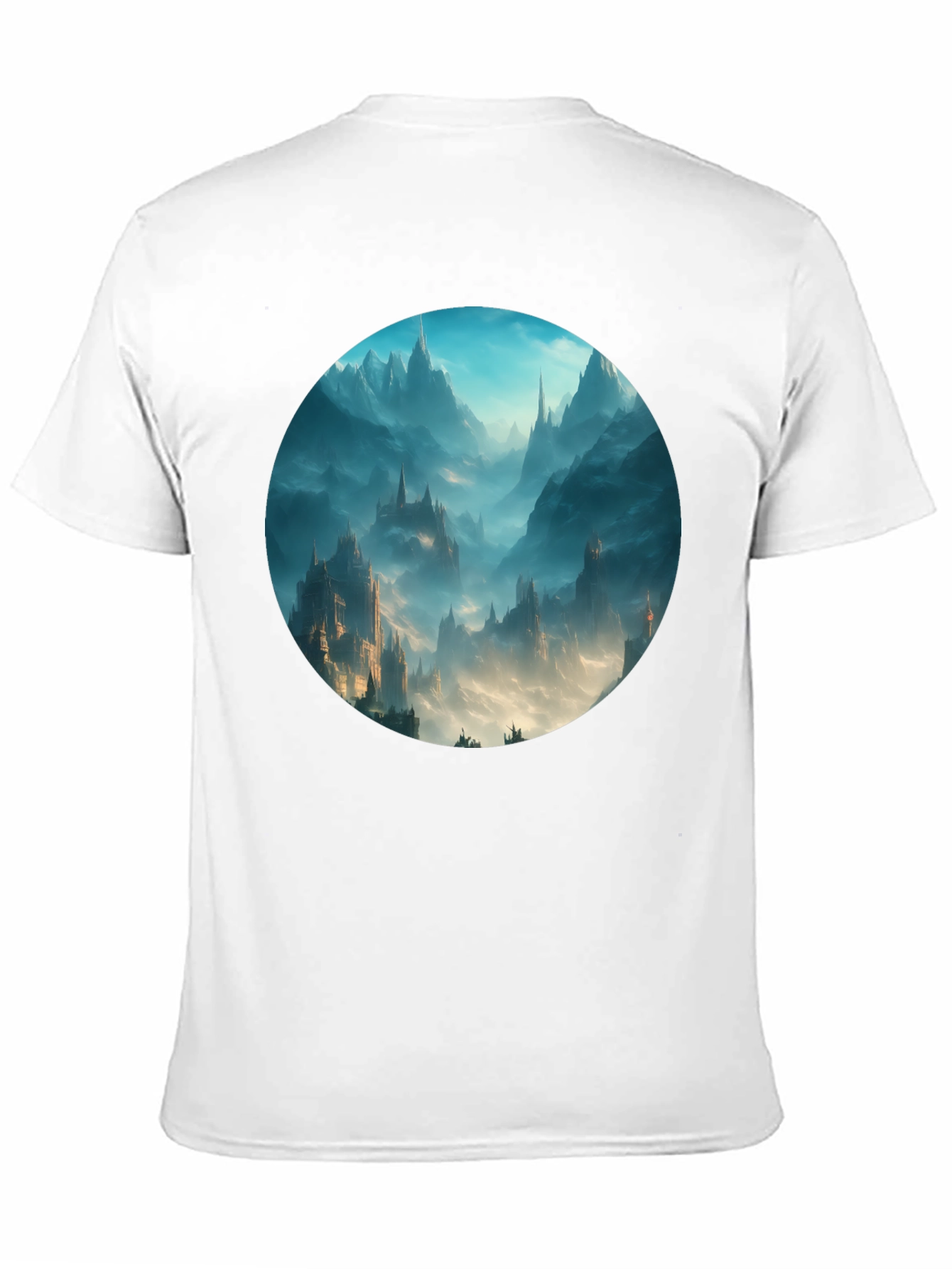 Fantasy Castle T-Shirt - Black Cotton Tee